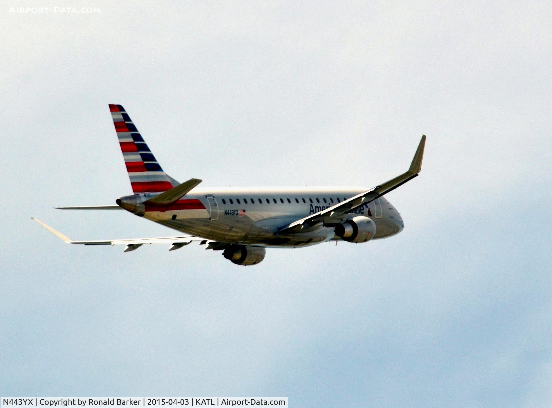 N443YX, 2015 Embraer 175LR (ERJ-170-200LR) C/N 17000447, Takeoff  Atlanta