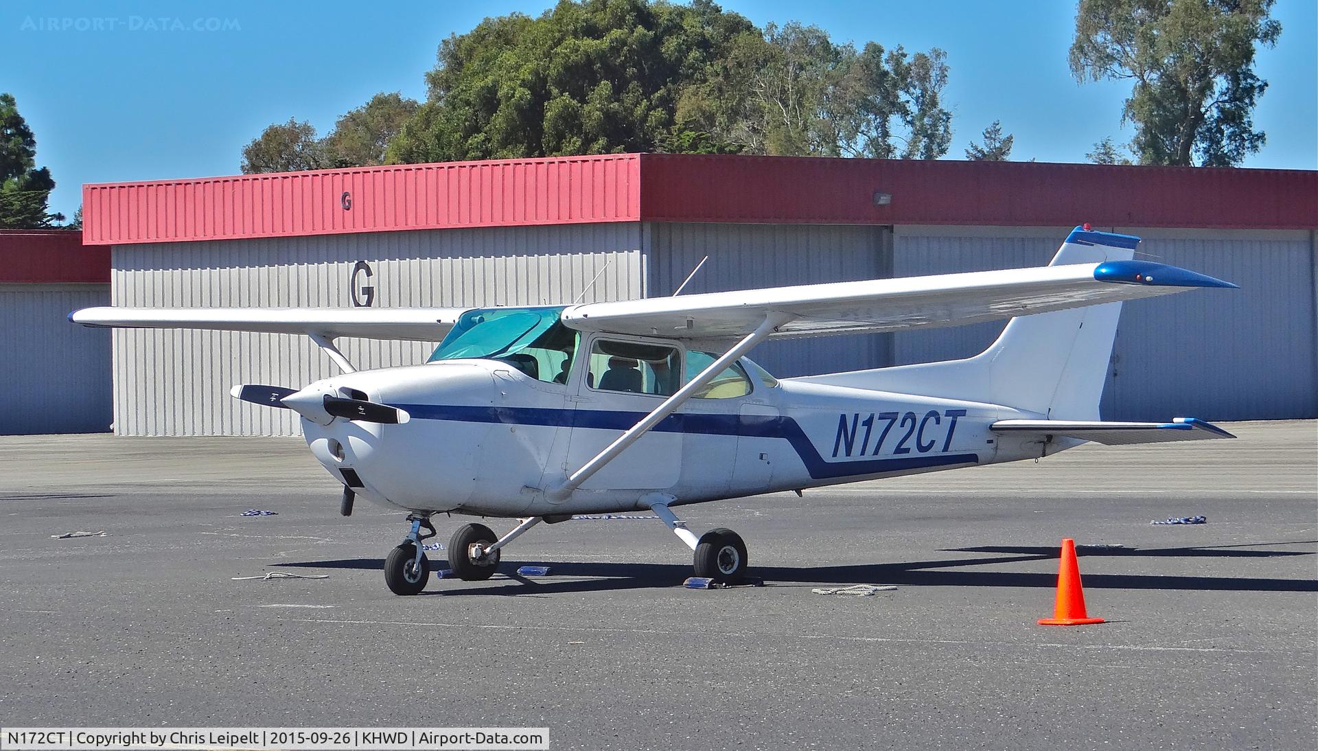 N172CT, 1974 Cessna 172M C/N 17263830, Locally-based 1974 Cessna 172M sitting on the ramp at Hayward Executive Airport, Hayward, CA.