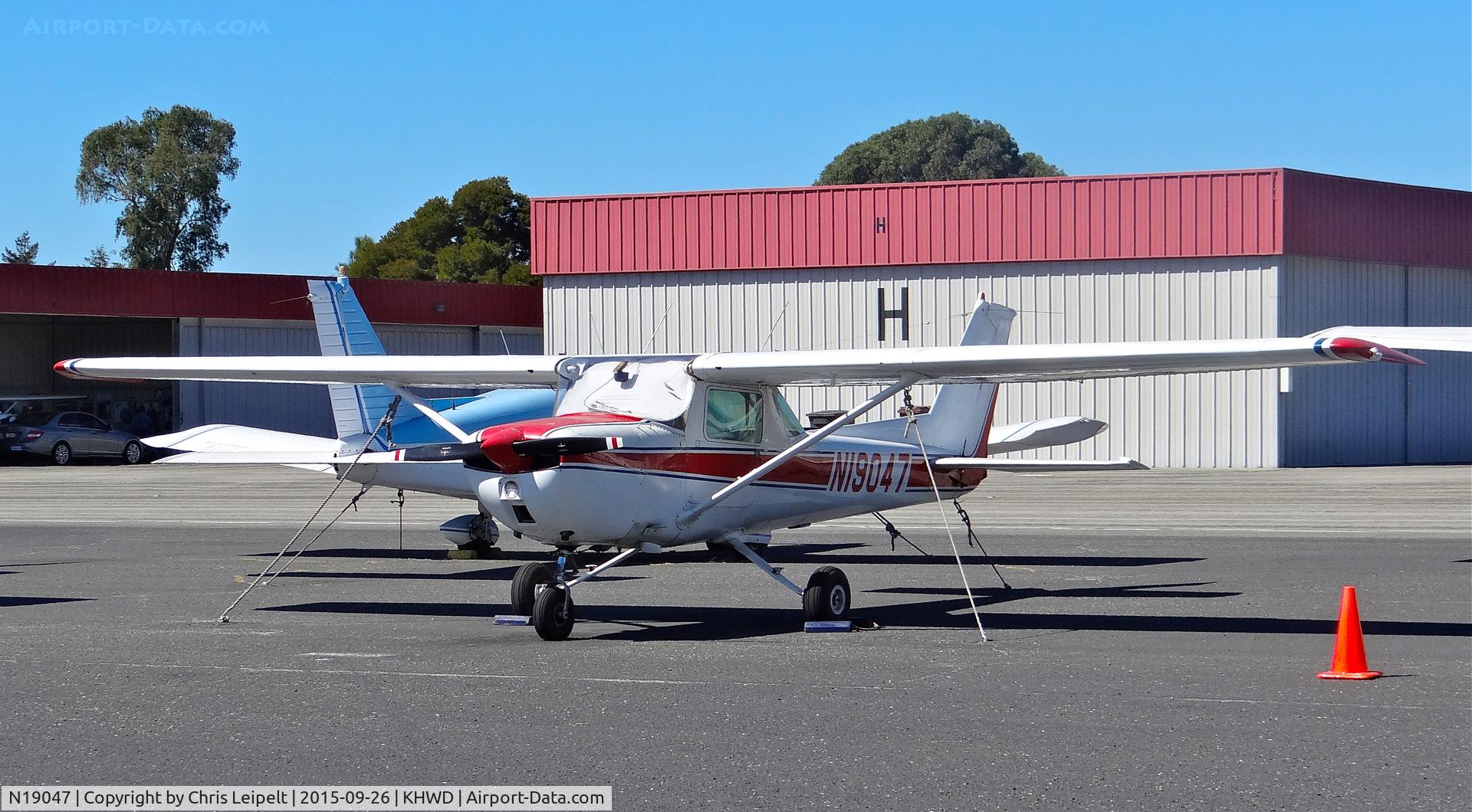 N19047, 1972 Cessna 150L C/N 15074124, California-based 1972 Cessna 150L sitting on the ramp at Hayward Executive Airport, Hayward, CA.