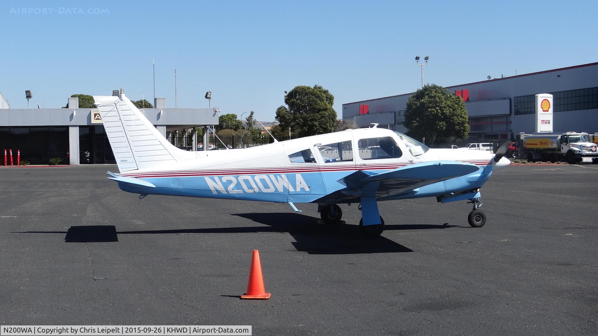N200WA, 1973 Piper PA-28R-200 C/N 28R-7335363, Nevada-based 1973 Piper PA-28R-200 sitting on the ramp at Hayward Executive Airport, Hayward, CA.