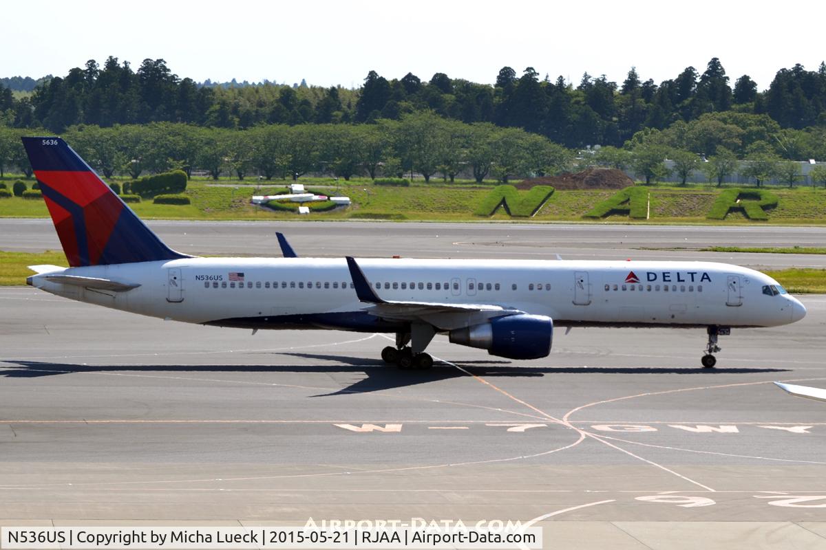 N536US, 1995 Boeing 757-251 C/N 26483, At Narita