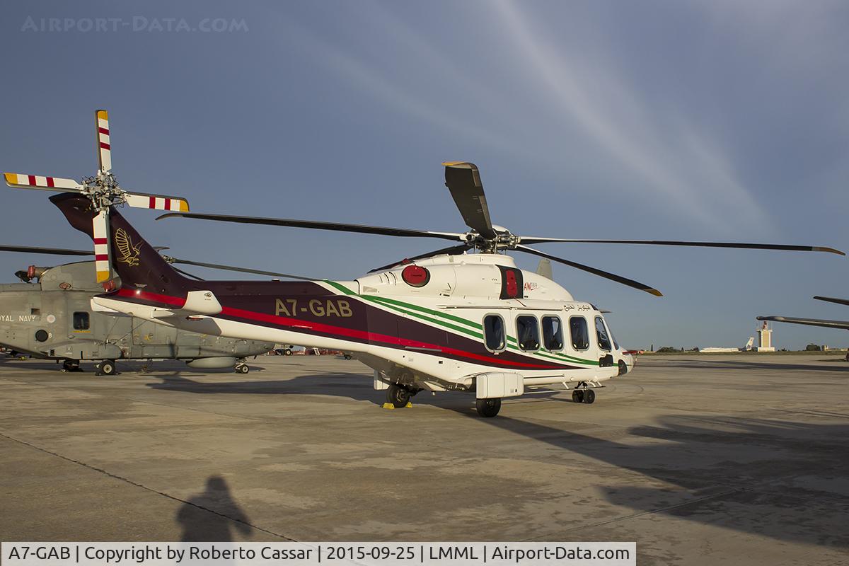 A7-GAB, 2014 AgustaWestland AW-189 C/N 49010, Malta International Airshow 2015