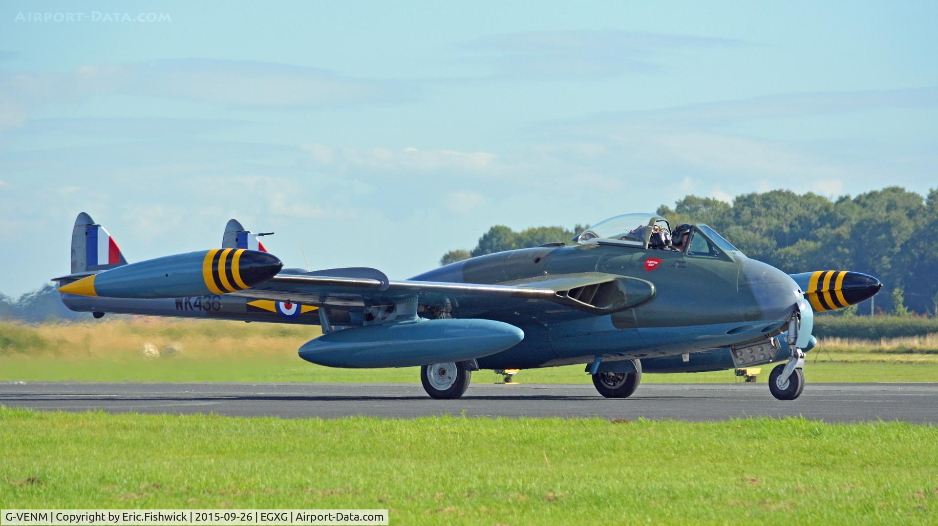 G-VENM, 1955 De Havilland DH-112 Venom FB.50 C/N 824, 3. WK436 at The Yorkshire Air Show, Church Fenton, Sept. 2015.
