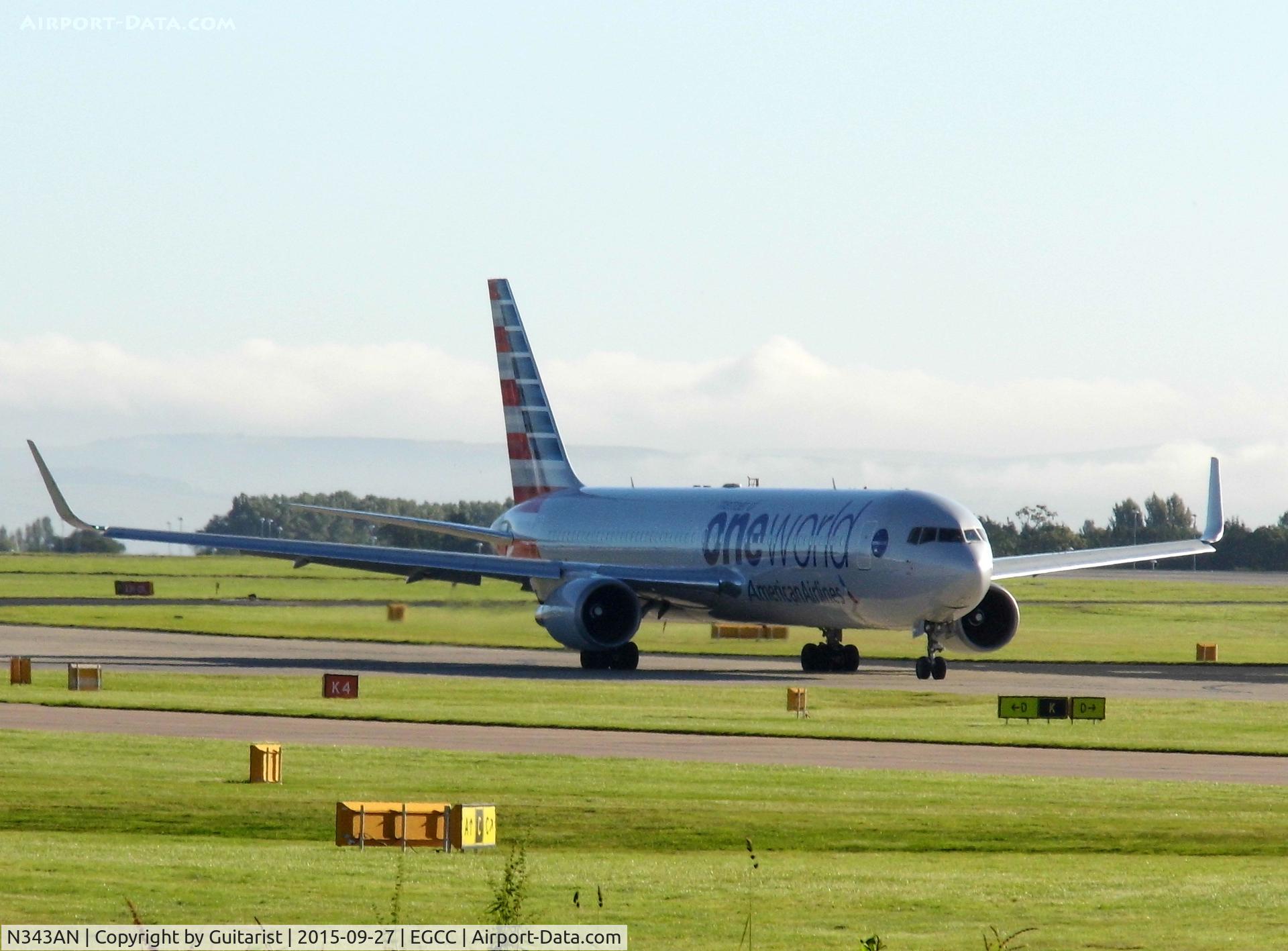N343AN, 2003 Boeing 767-323 C/N 33082, At Manchester