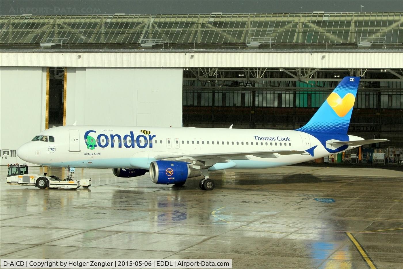 D-AICD, 1998 Airbus A320-212 C/N 0884, Rain has gone and CONDOR´s Delta appears in sunlight....