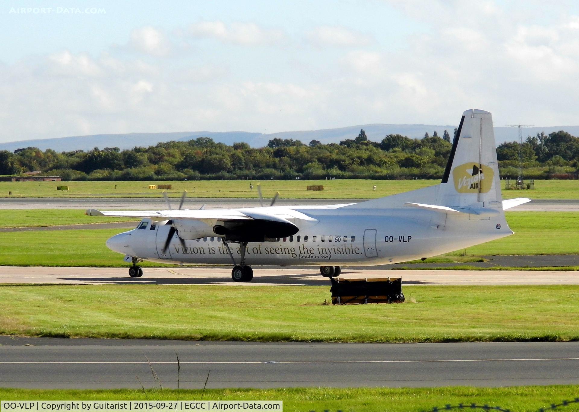 OO-VLP, 1991 Fokker 50 C/N 20209, At Manchester