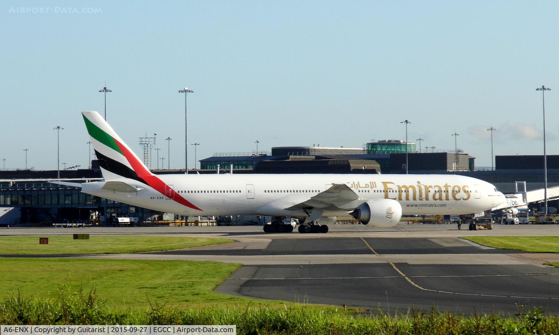 A6-ENX, 2014 Boeing 777-31H/ER C/N 42318, At Manchester