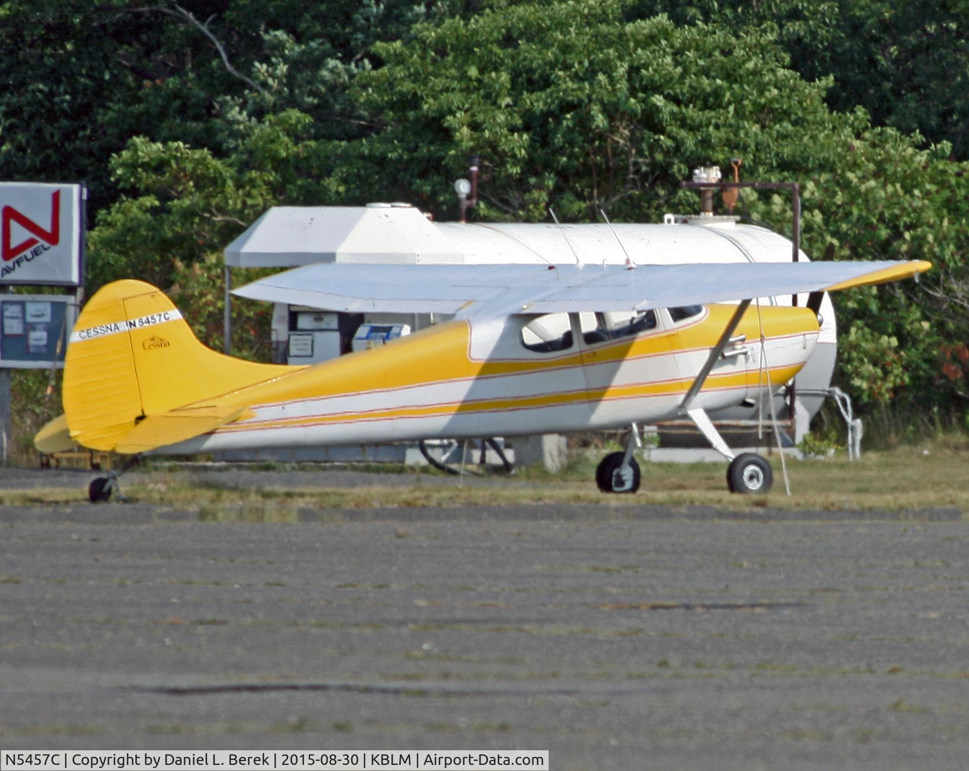 N5457C, 1950 Cessna 170 C/N 19491, Caught this classic birdy - nice plumage! - on the far end of the apron.