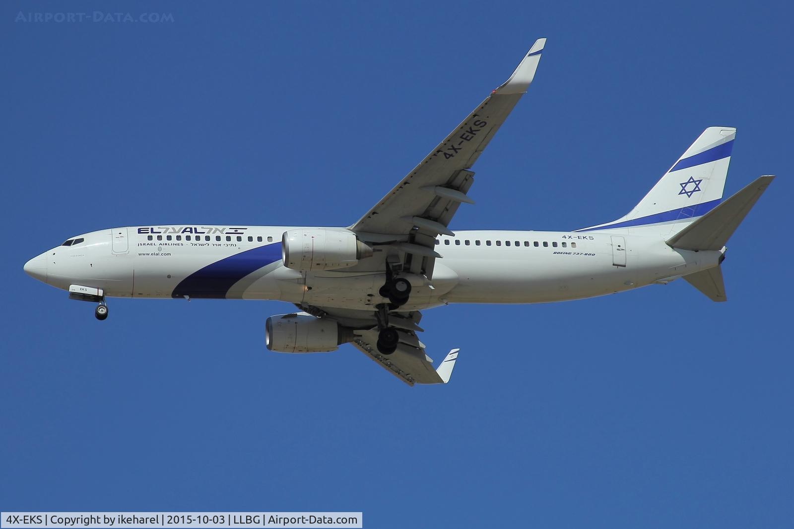 4X-EKS, 2008 Boeing 737-8HX C/N 36433, Flight from Heraklion, Greece, landing on runway 30.