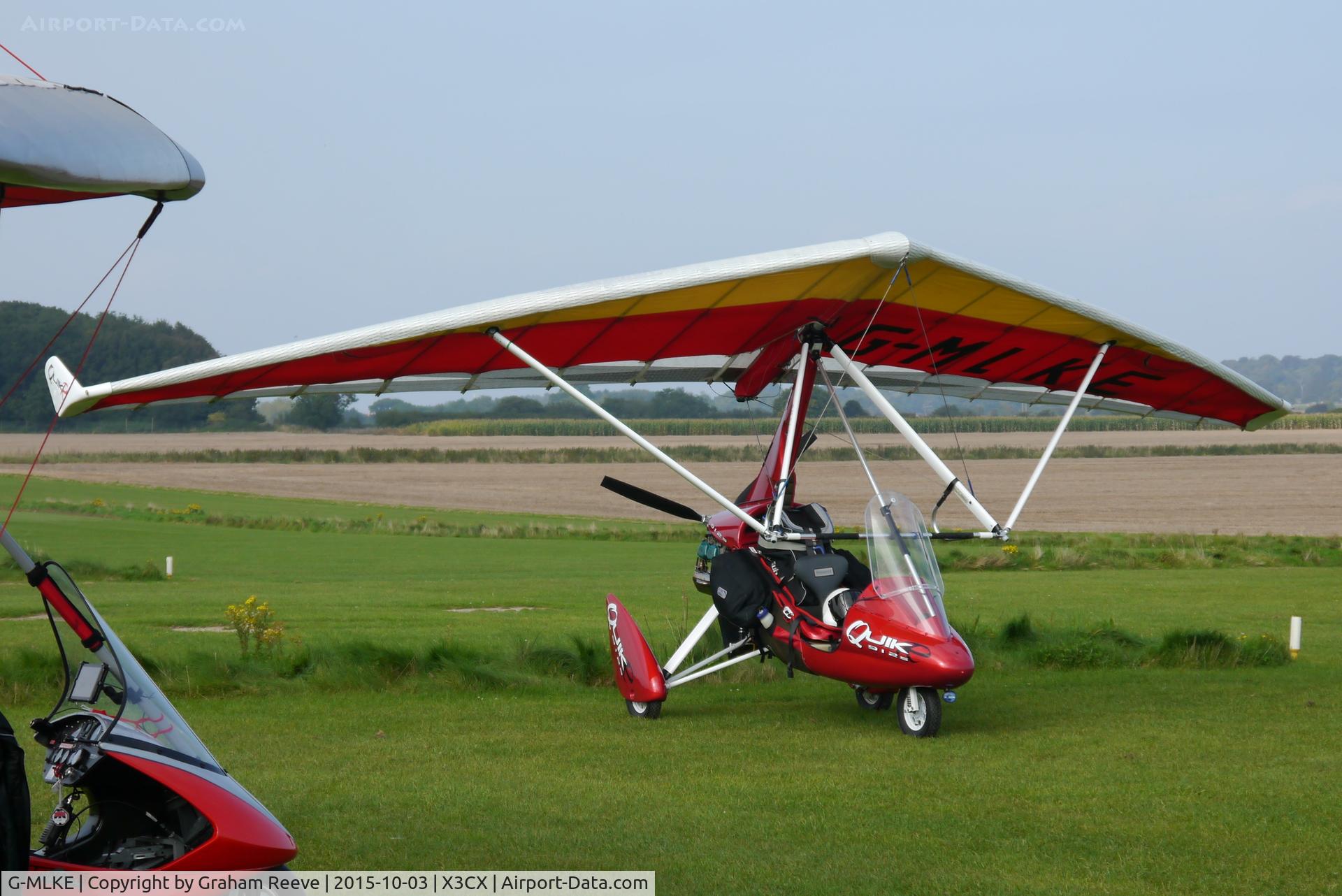 G-MLKE, 2009 P&M Aviation QuikR C/N 8442, Parked at Northrepps.