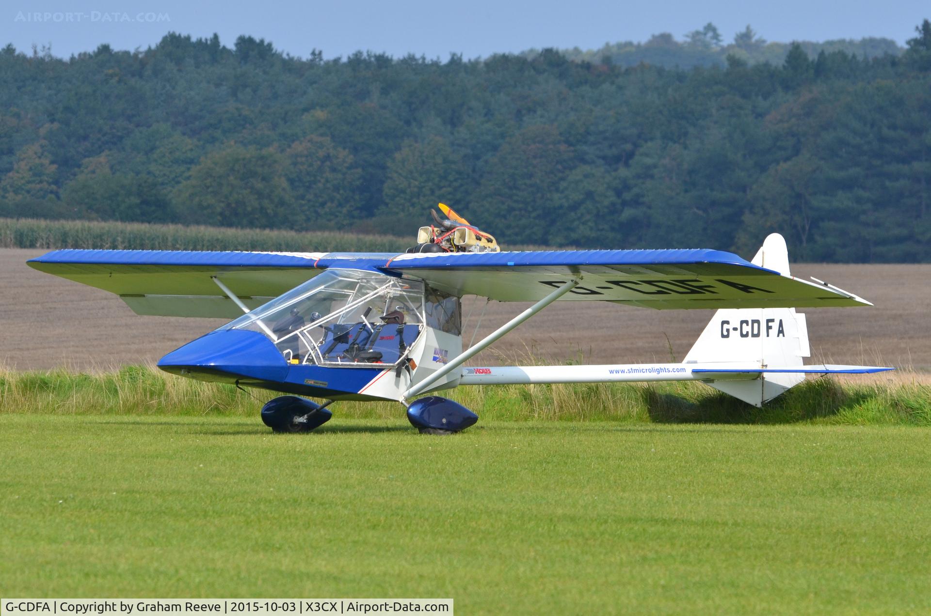 G-CDFA, 2004 Kolb Twinstar Mk III C/N PFA 205-14274, Just landed at Northrepps.