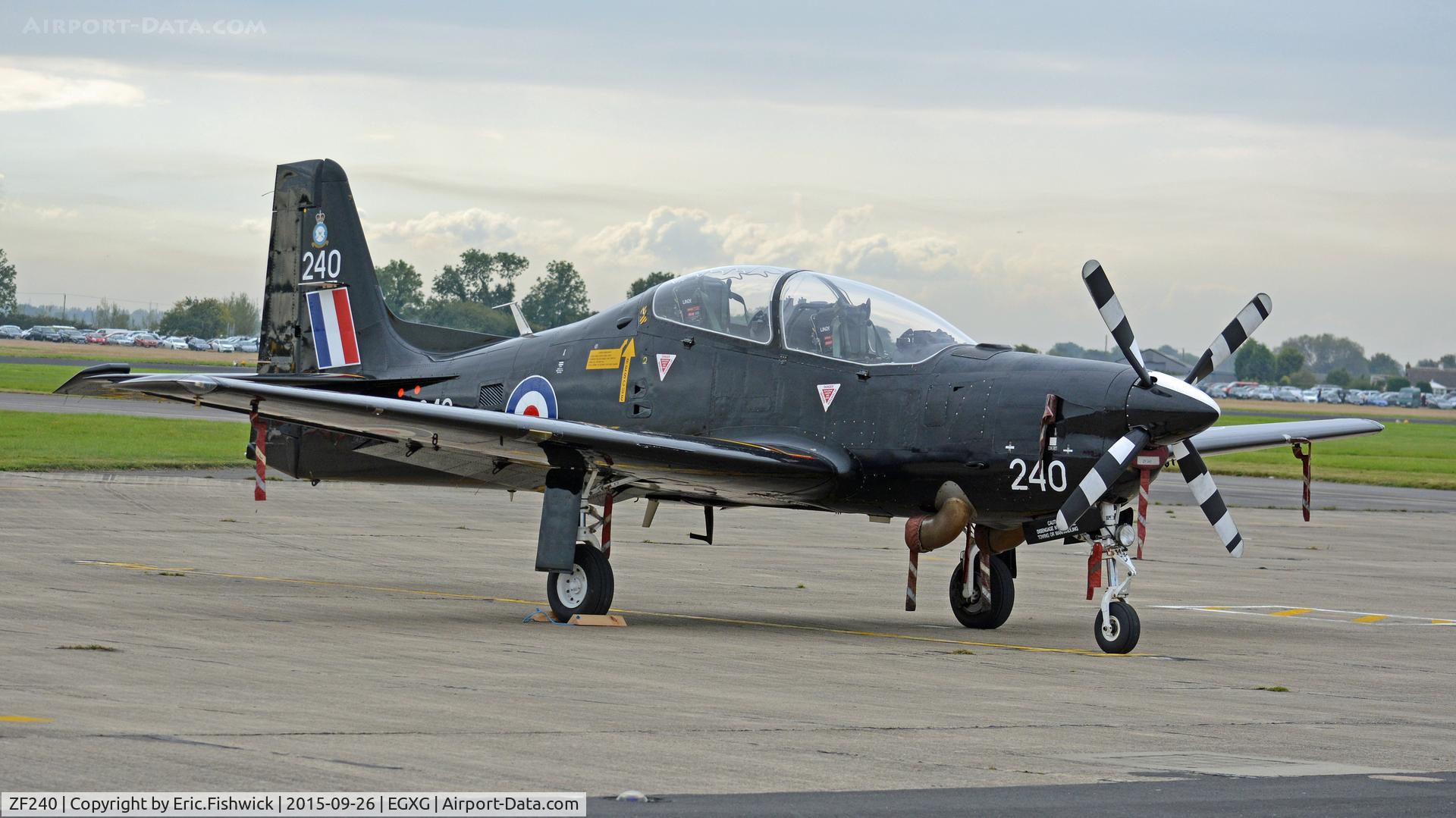 ZF240, 1990 Short S-312 Tucano T1 C/N S043/T40, 3. ZF240 at The Yorkshire Air Show, Church Fenton, Sept. 2015.