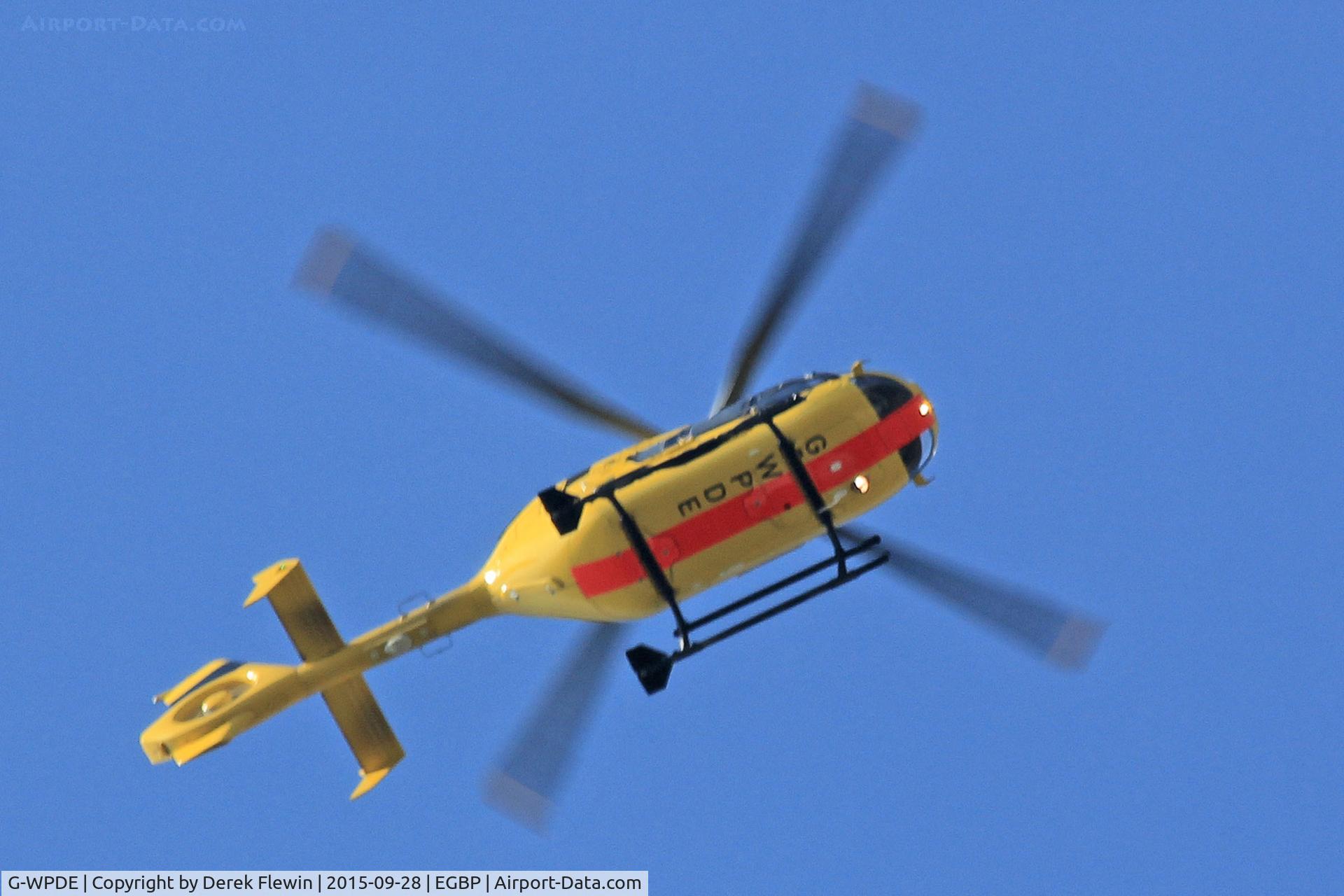 G-WPDE, 2015 Airbus Helicopters EC-135P-2+ C/N 1145, EC-135P-2+, Bristol Lulsgate based, previously D-HECP, seen in the overhead.