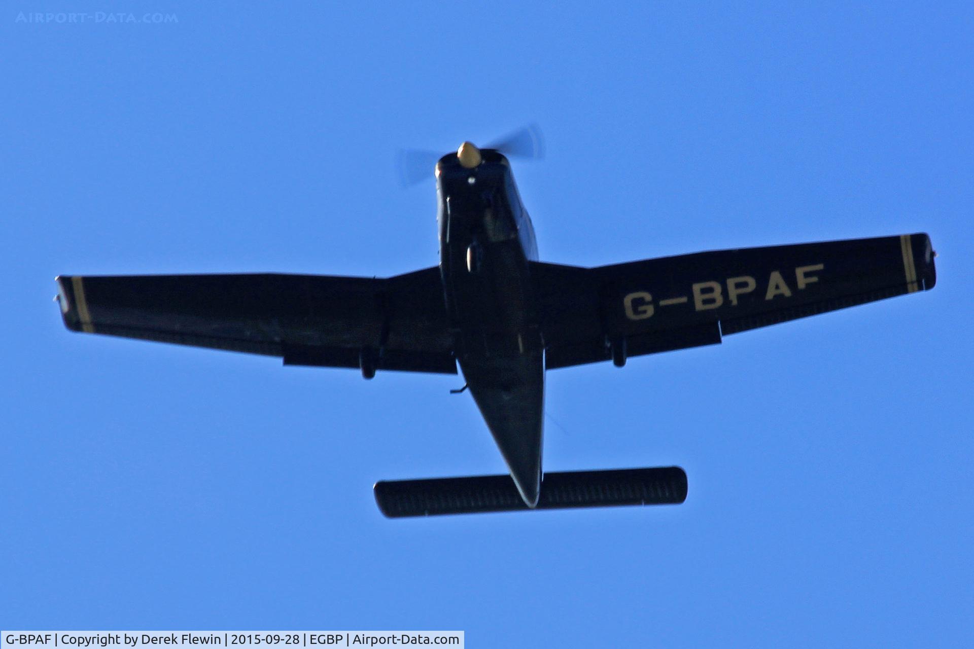 G-BPAF, 1977 Piper PA-28-161 Cherokee Warrior II C/N 28-7716142, Cherokee warrior II, Bristol Lulsgate based, previously N3199Q, seen in the overhead.