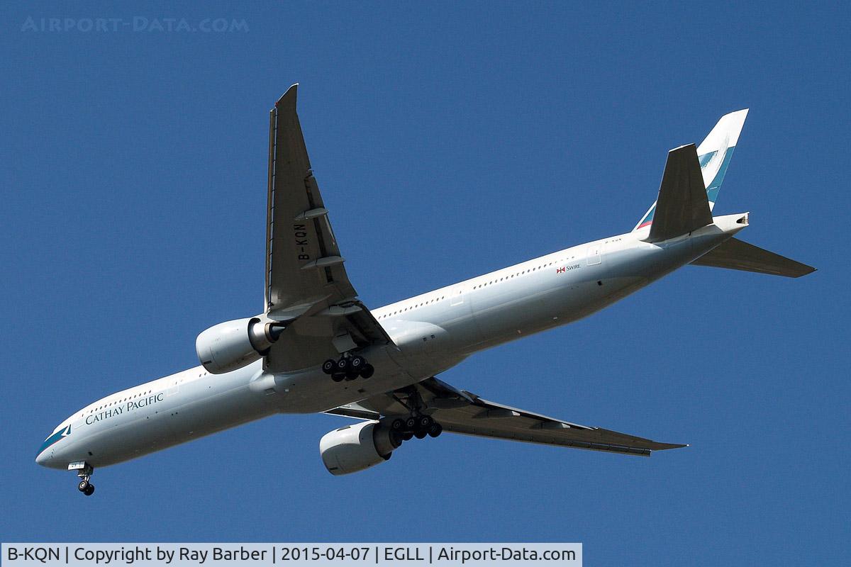 B-KQN, 2014 Boeing 777-367/ER C/N 41761, Boeing 777-367ER [41761] (Cathay Pacific Airways) Home~G 07/04/2015. On approach 27R.