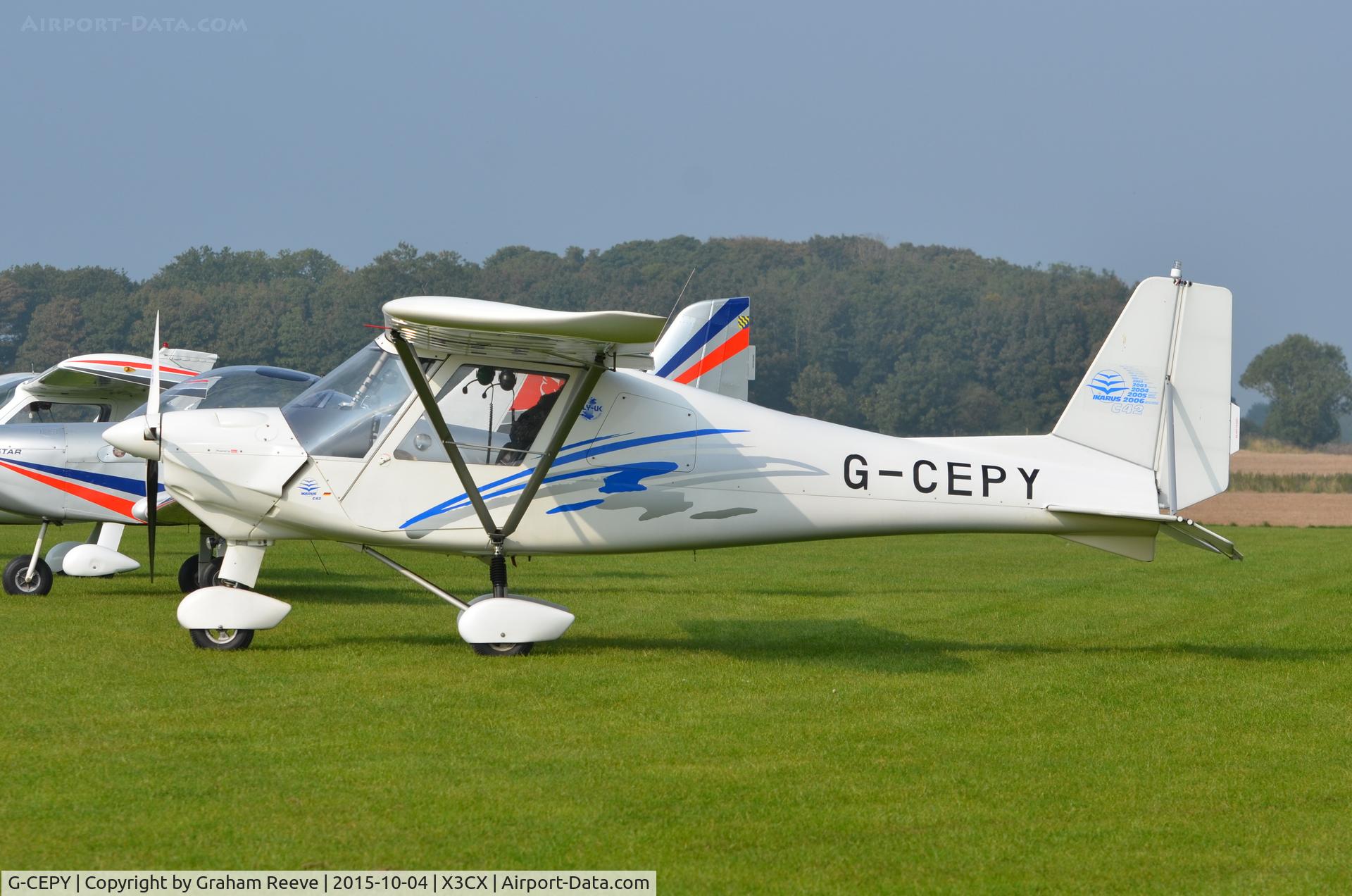 G-CEPY, 2007 Comco Ikarus C42 FB80 C/N 0707-6900, Parked at Northrepps.