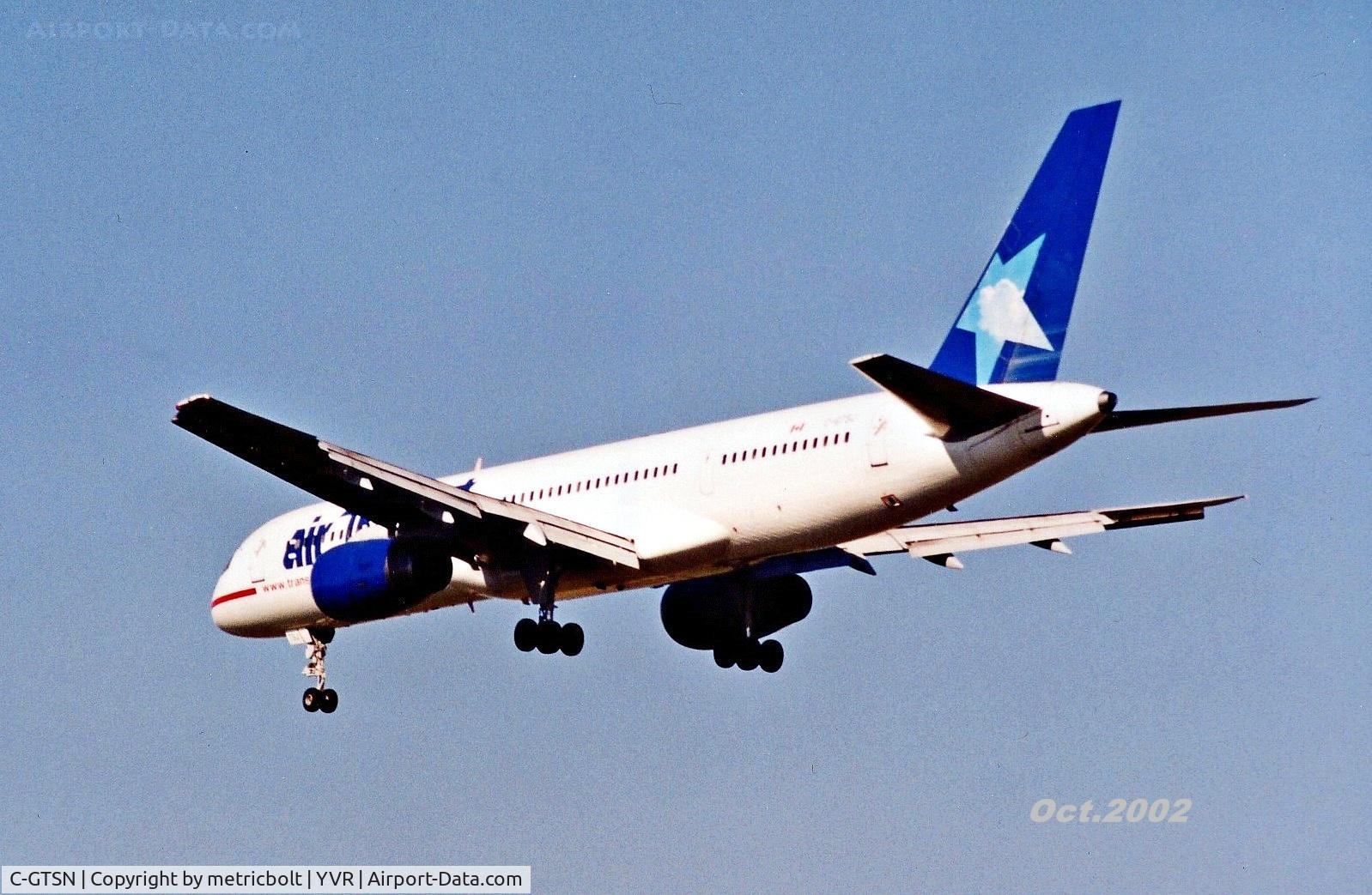 C-GTSN, 1990 Boeing 757-28A C/N 24543, photo Oct.2002 (leased Apr 1993 to May 2003)