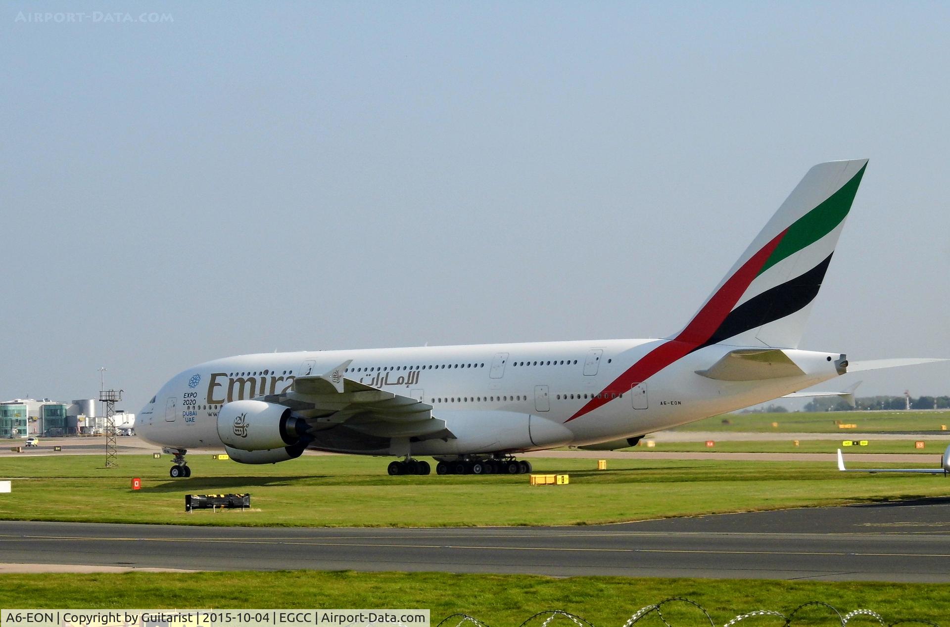 A6-EON, 2015 Airbus A380-861 C/N 188, At Manchester