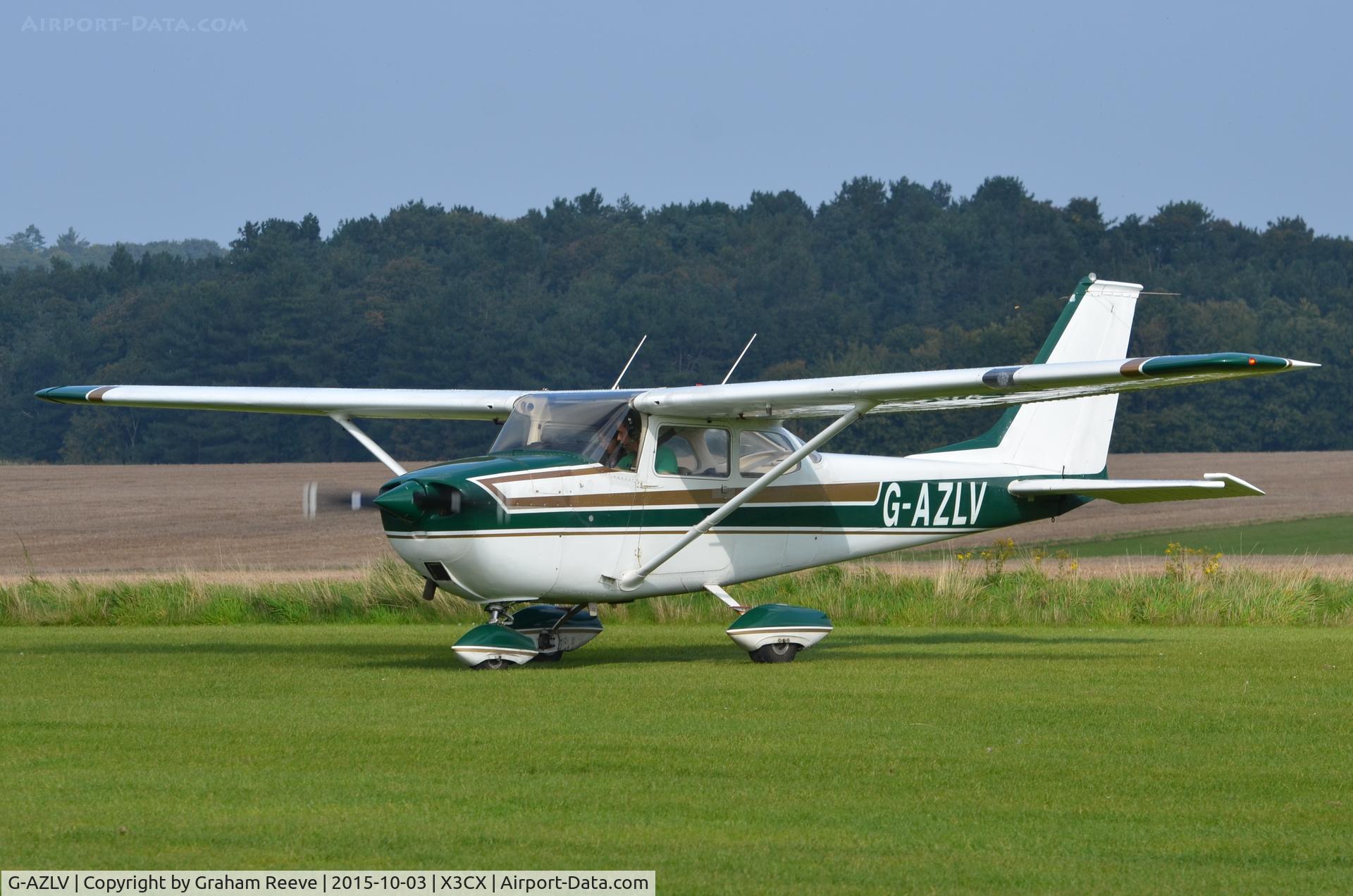 G-AZLV, 1969 Cessna 172K Skyhawk C/N 17257908, Just landed at Northrepps.
