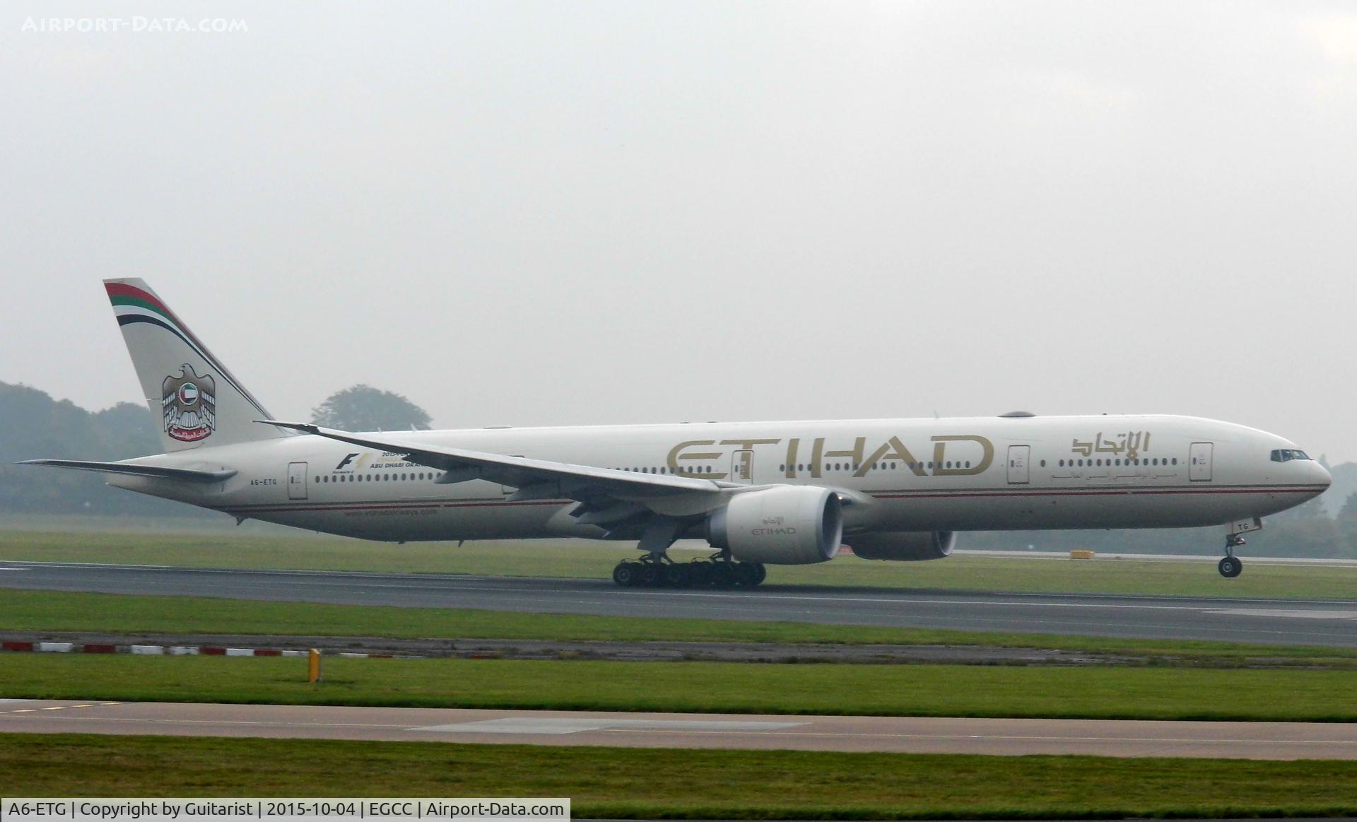A6-ETG, 2011 Boeing 777-3FX/ER C/N 39681, At Manchester