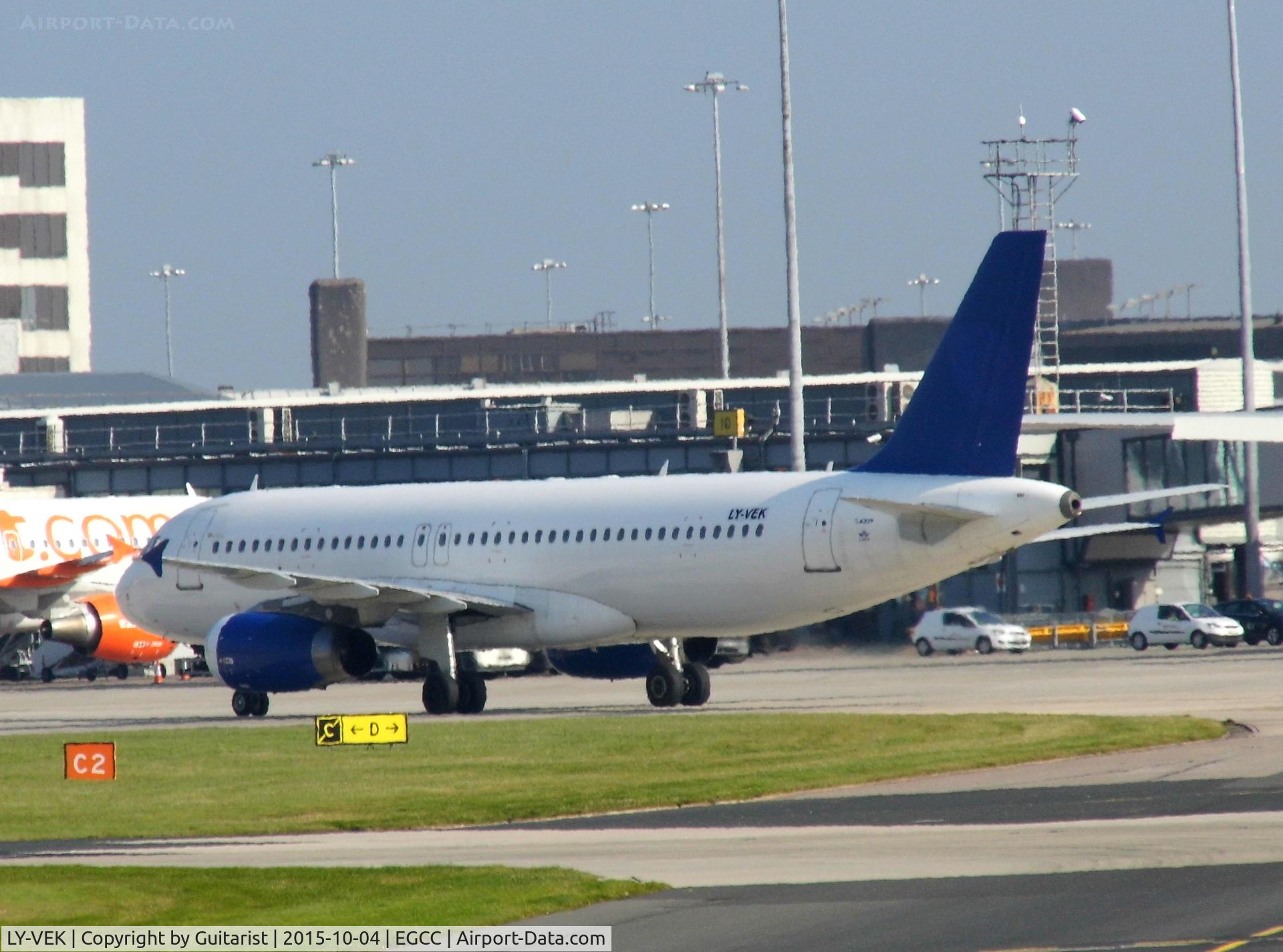 LY-VEK, 2004 Airbus A320-232 C/N 2108, At Manchester
