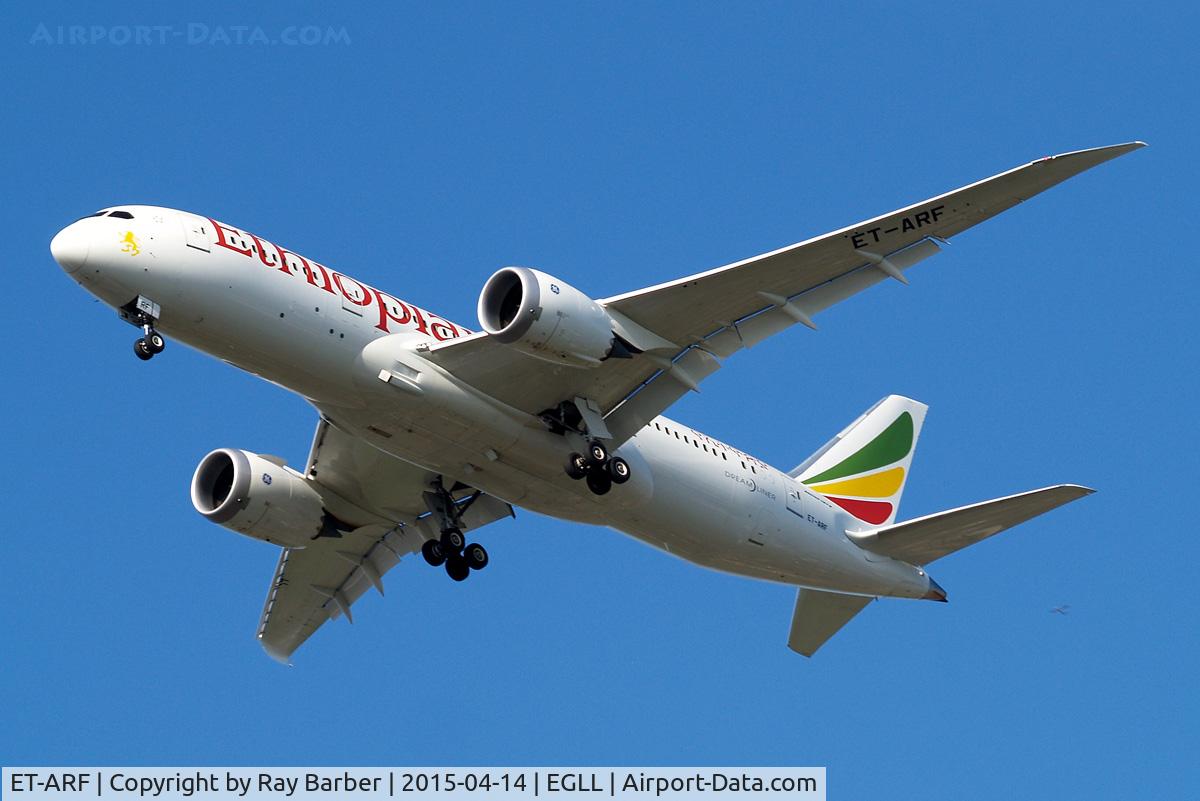 ET-ARF, 2014 Boeing 787-8 Dreamliner Dreamliner C/N 34752, Boeing 787-8 Dreamliner [34752] (Ethiopian Airlines) Home~G 14/04/2015. On approach 27R.