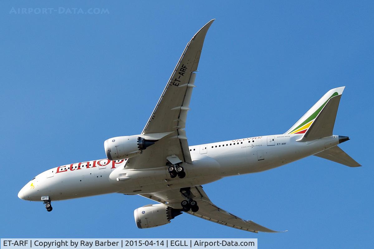 ET-ARF, 2014 Boeing 787-8 Dreamliner Dreamliner C/N 34752, Boeing 787-8 Dreamliner [34752] (Ethiopian Airlines) Home~G 14/04/2015. On approach 27R.