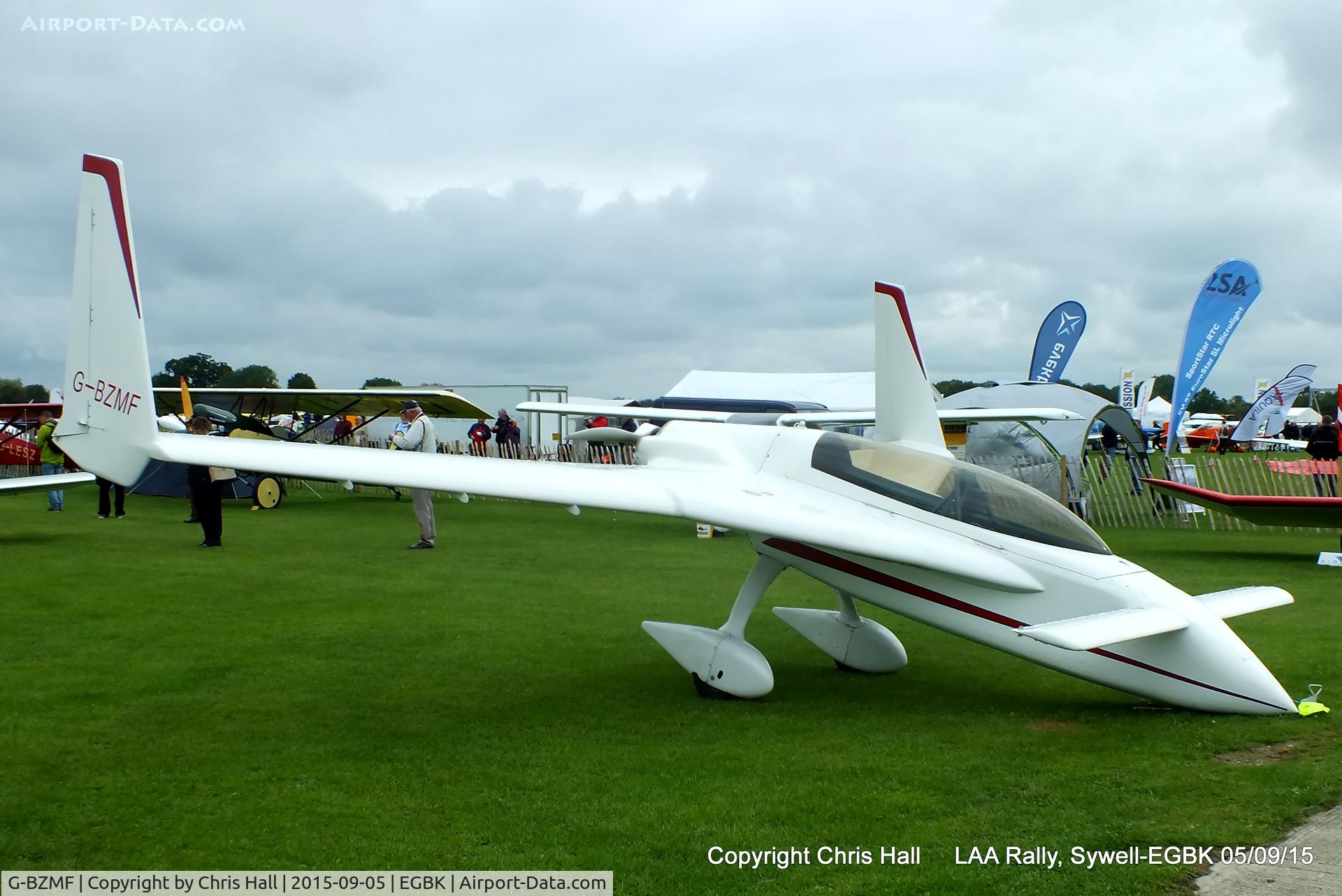 G-BZMF, 2002 Rutan Long-EZ C/N PFA 074A-10698, at the LAA Rally 2015, Sywell