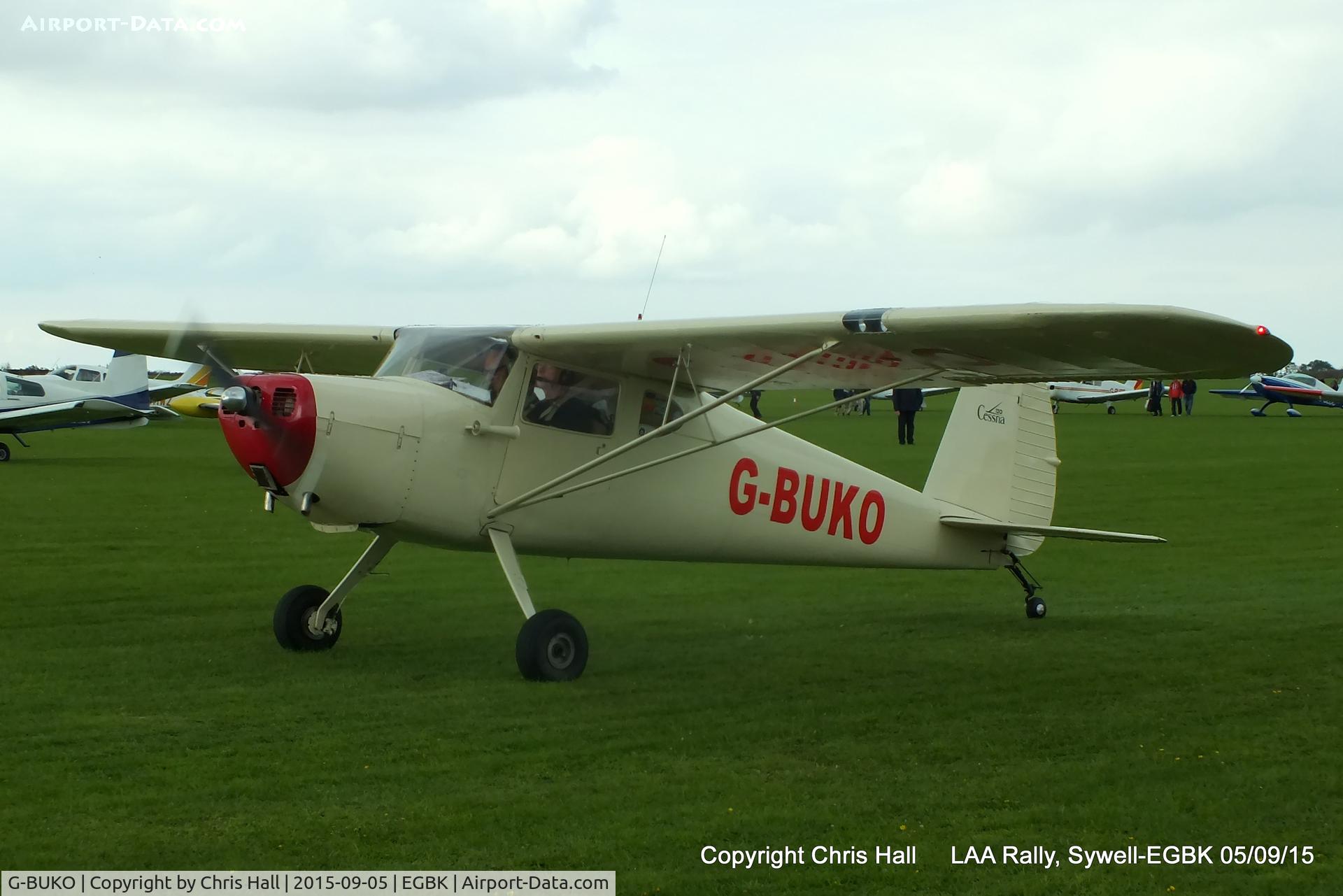 G-BUKO, 1947 Cessna 120 C/N 13089, at the LAA Rally 2015, Sywell