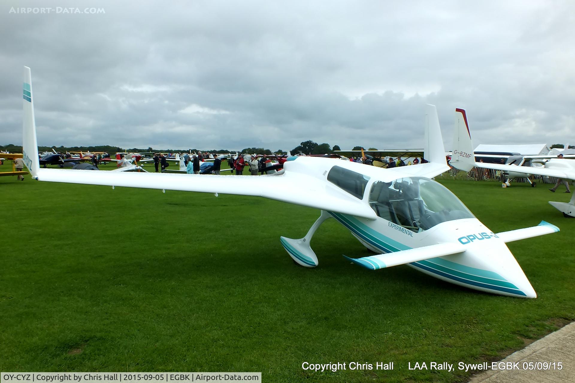 OY-CYZ, 1991 Opus Aircraft 3 C/N 0188-001, at the LAA Rally 2015, Sywell