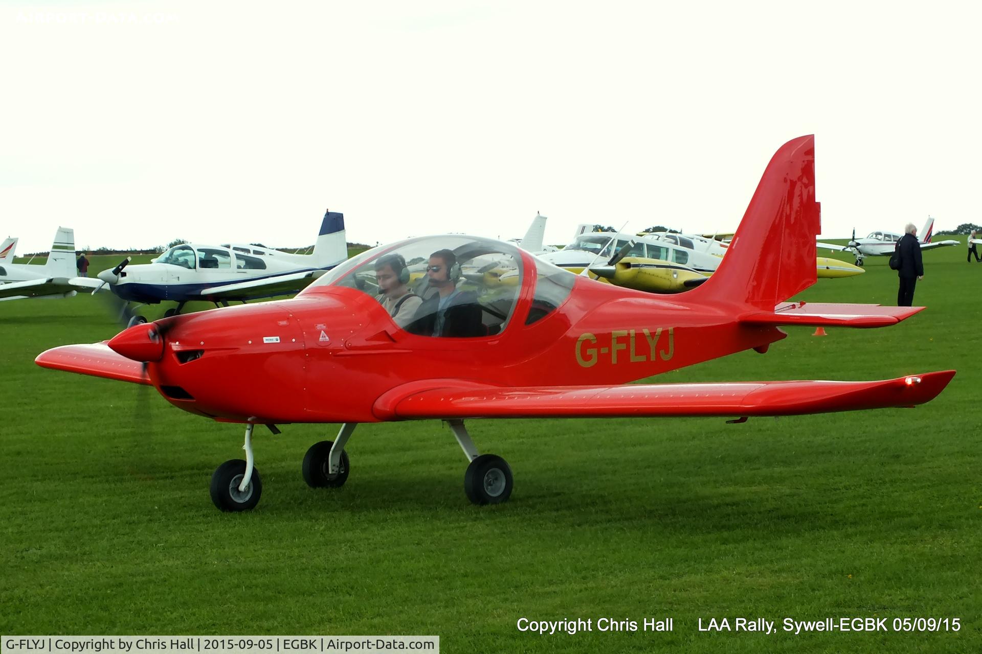 G-FLYJ, 2014 Aerotechnik EV-97 Eurostar SL C/N 2014-4211, at the LAA Rally 2015, Sywell