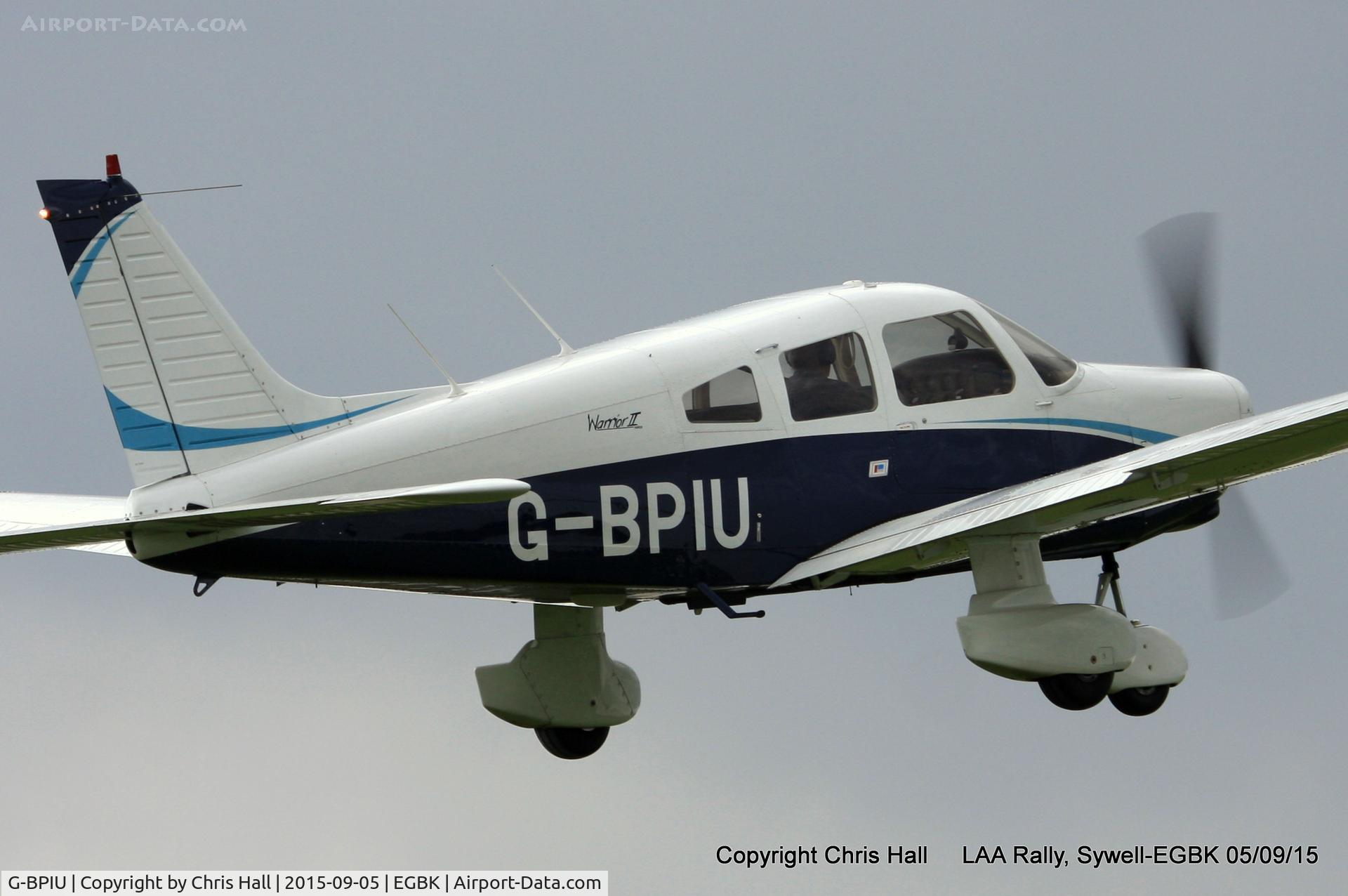 G-BPIU, 1979 Piper PA-28-161 Cherokee Warrior II C/N 28-7916303, at the LAA Rally 2015, Sywell