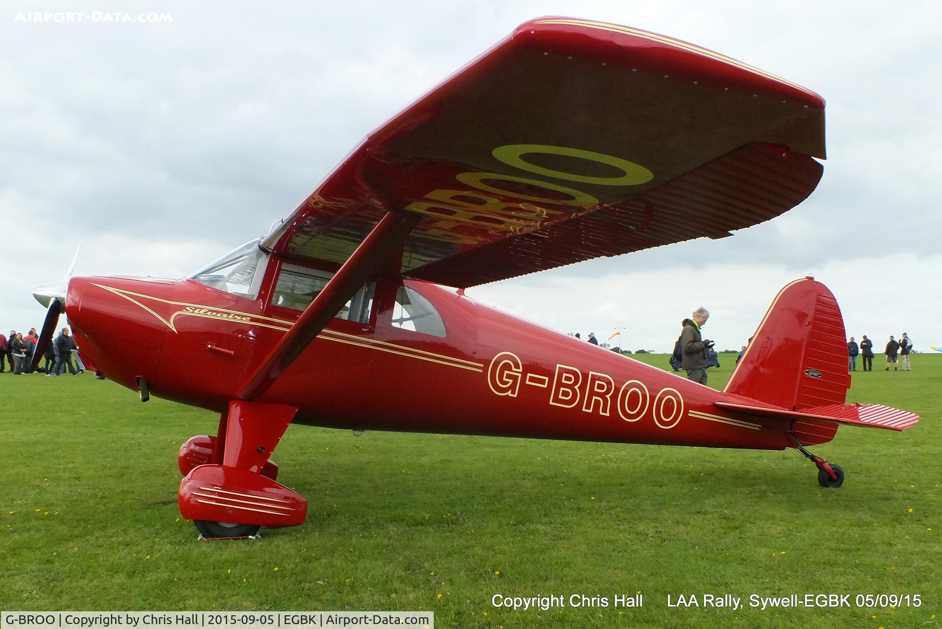 G-BROO, 1948 Luscombe 8E Silvaire C/N 6154, at the LAA Rally 2015, Sywell