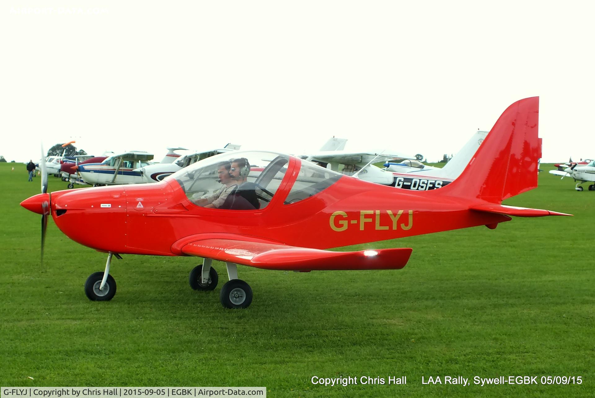 G-FLYJ, 2014 Aerotechnik EV-97 Eurostar SL C/N 2014-4211, at the LAA Rally 2015, Sywell