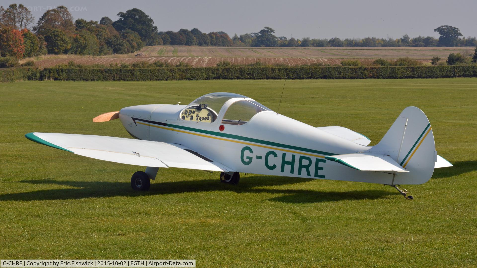G-CHRE, Nicollier HN-700 Menestrel II C/N PFA 217-13867, 1. G-CHRE visiting The Shuttleworth Collection, Old Warden, Biggleswade, Bedfordshire.