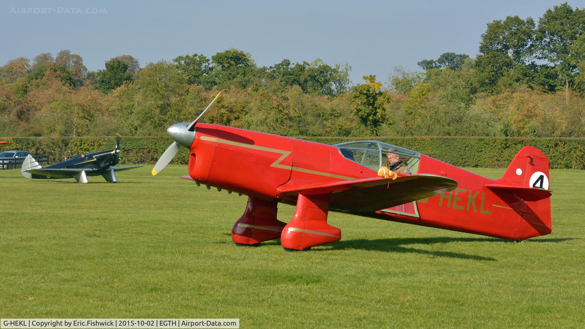 G-HEKL, 2008 Percival Mew Gull replica C/N PFA 013-14759, Racing aircraft at The Shuttleworth Collection, Old Warden, Biggleswade, Bedfordshire.