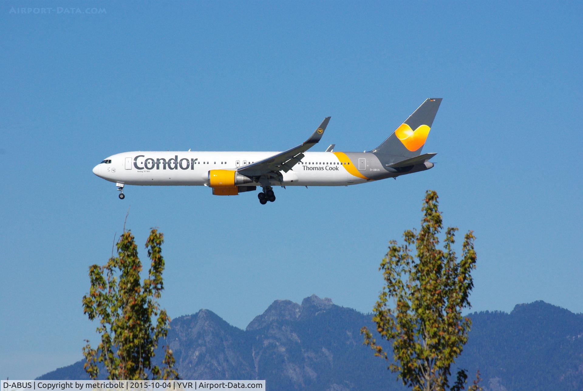 D-ABUS, 2001 Boeing 767-38E/ER C/N 30840, Arrival in Vancouver
