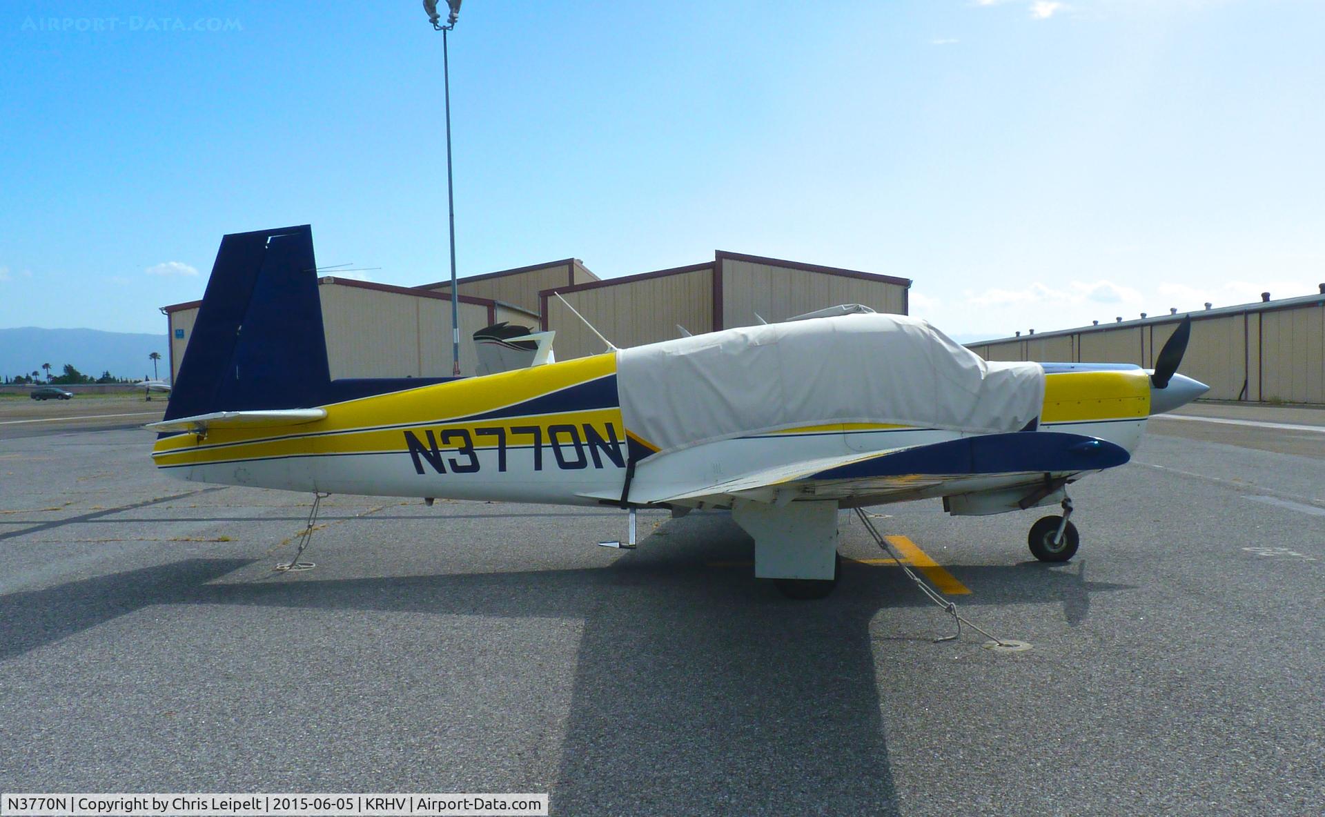 N3770N, 1967 Mooney M20F Executive C/N 680113, Locally-based 1967 Mooney M20F sitting at its tie down at Reid Hillview Airport, San Jose, CA.