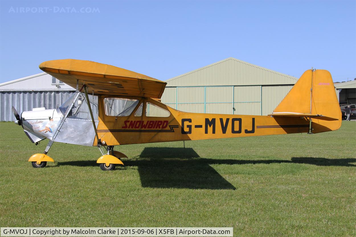 G-MVOJ, 1989 Noble-Hardman Snowbird Mk.IV C/N SB-019, Medway Hybred 44XLR at Fishburn Airfield, September 6th 2015.