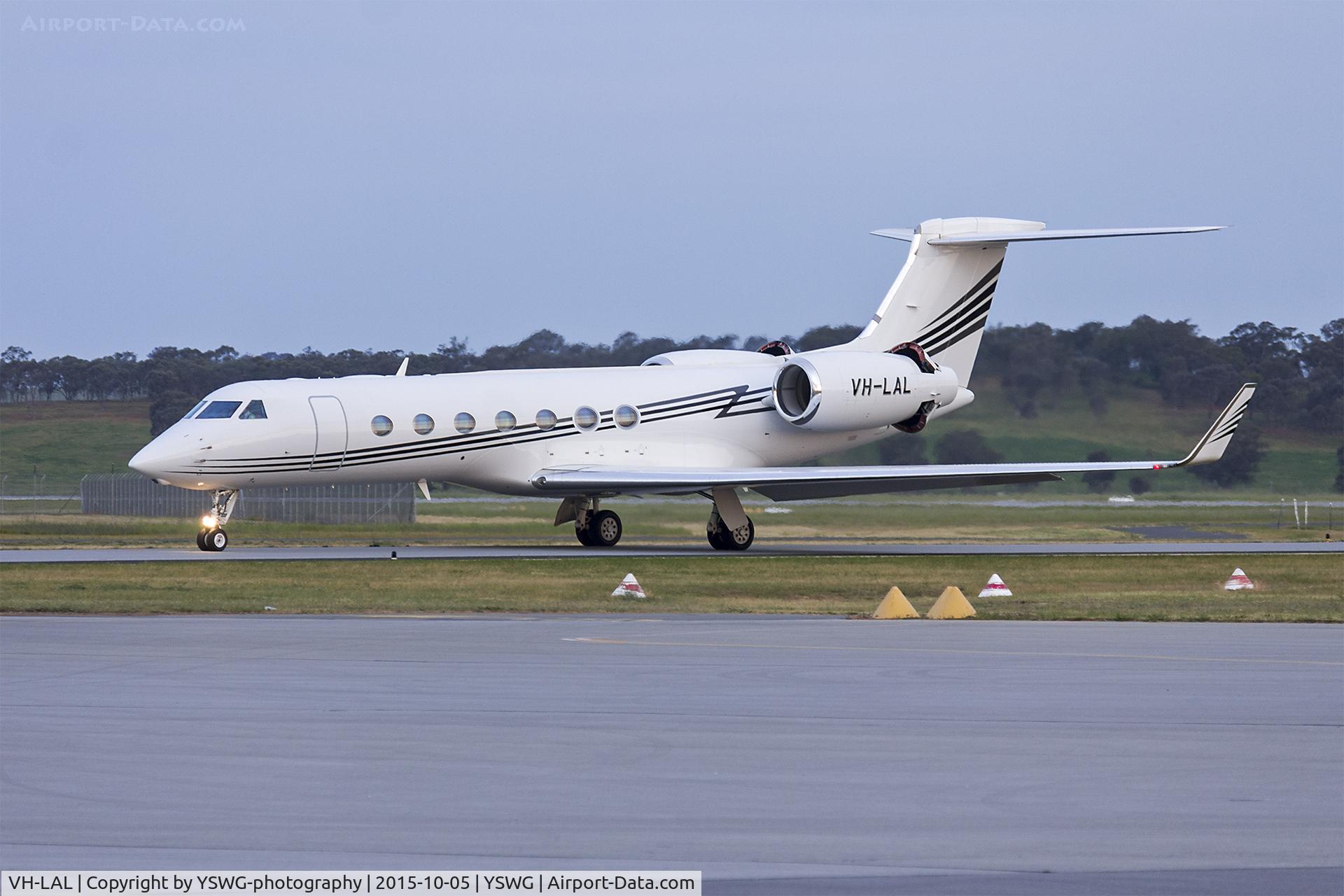VH-LAL, Gulfstream Aerospace GV-SP (G550) C/N 5259, Little Aviation (VH-LAL) Gulfstream G550 at Wagga Wagga Airport.