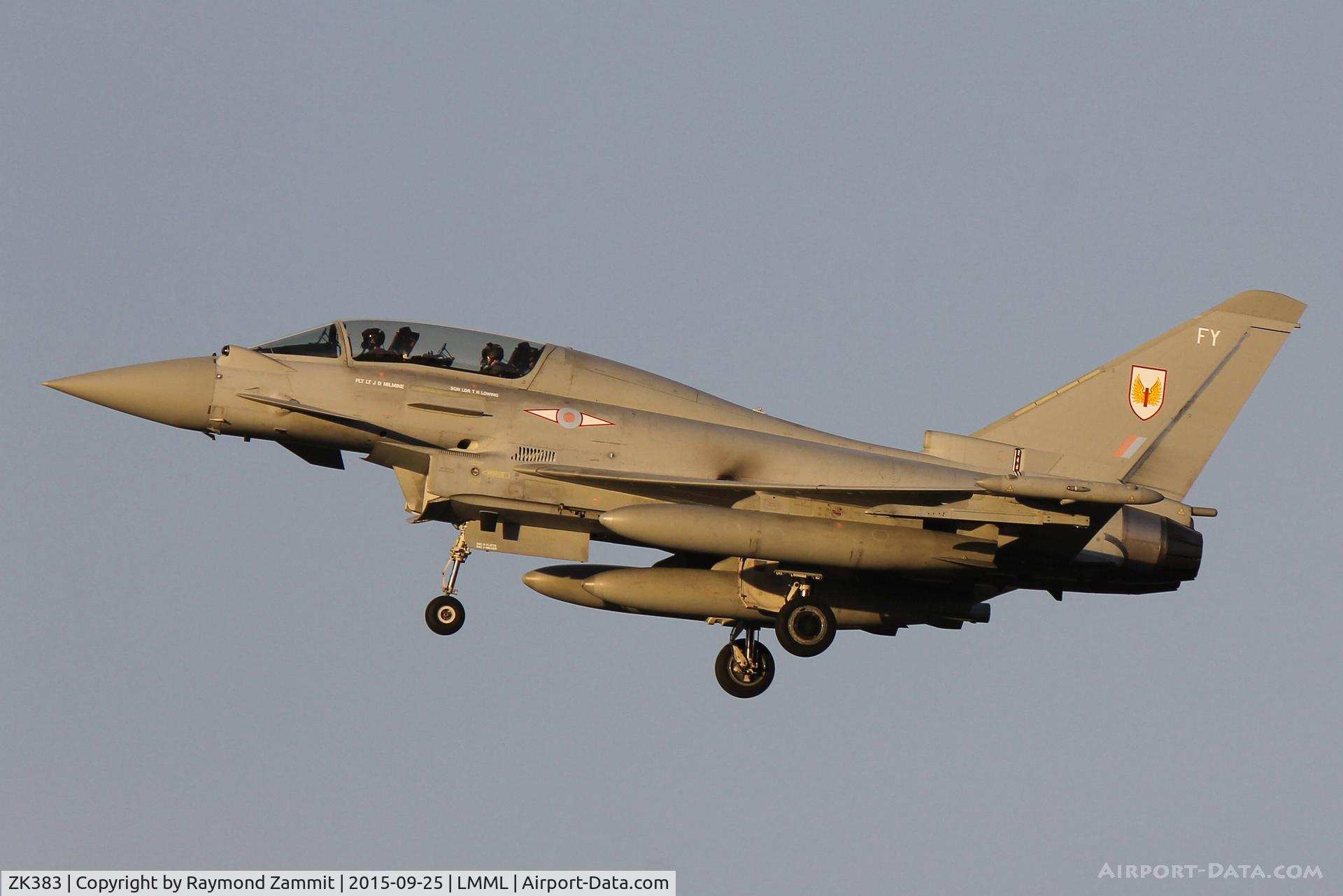 ZK383, 2013 Eurofighter EF-2000 Typhoon T.3 C/N BT028/393, Eurofighter EF-2000 Typhoon T.3 ZK383/FY of 1Sqd RAF