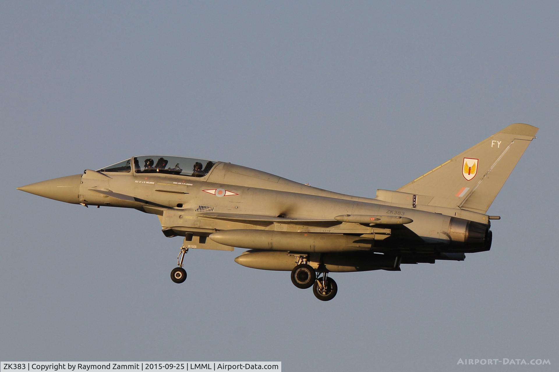 ZK383, 2013 Eurofighter EF-2000 Typhoon T.3 C/N BT028/393, Eurofighter EF-2000 Typhoon T.3 ZK383/FY 1Sqd Royal Air Force