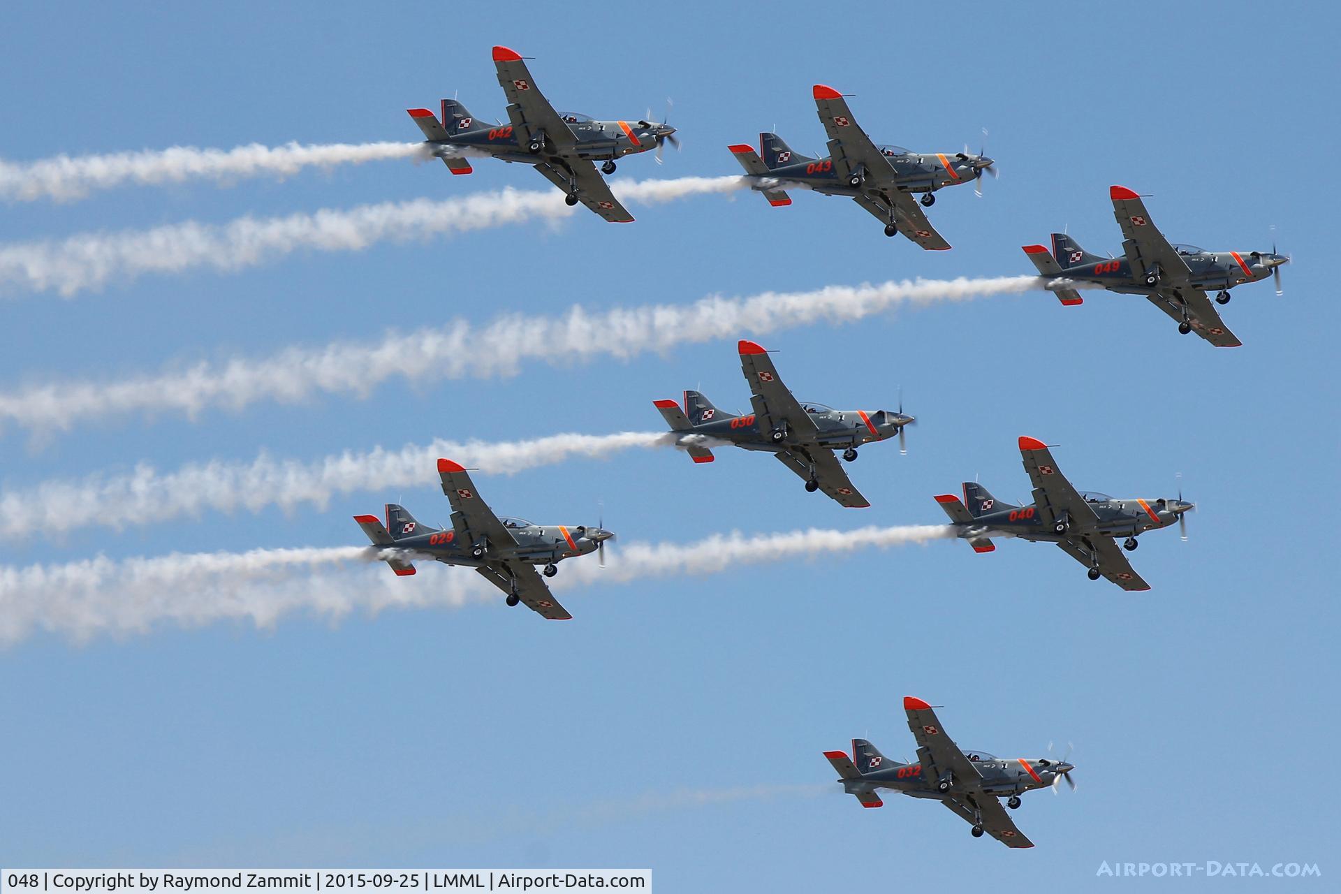 048, PZL-Okecie PZL-130TC-1 Turbo Orlik C/N 04010048, PZL-130TC-1 Turbo Orlik Aerobatic Team performing during the Malta International Airshow 2015.