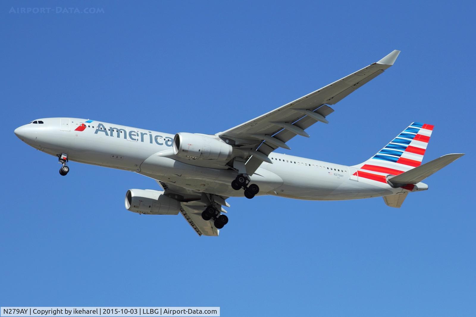 N279AY, 2009 Airbus A330-243 C/N 1011, Flight from Philadelphia landing on runway 30.