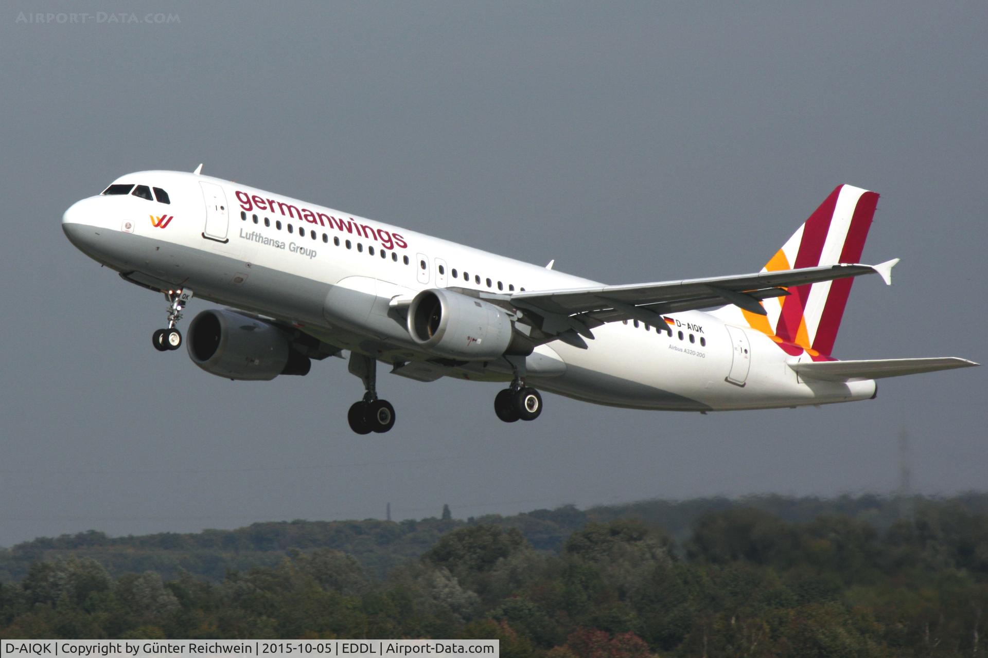D-AIQK, 1991 Airbus A320-211 C/N 0218, departing