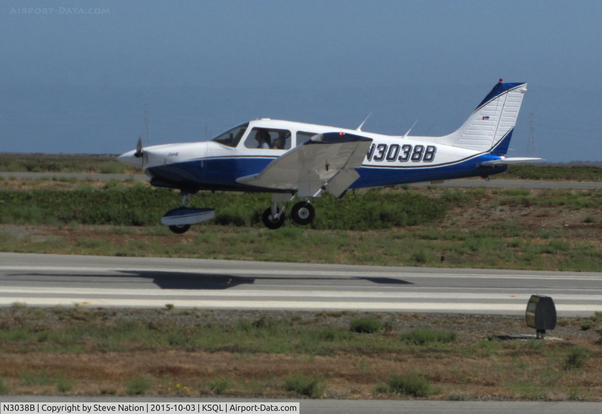 N3038B, 1978 Piper PA-28-236 Dakota Dakota C/N 28-7911018, 1978 Piper PA-28-236 over the threshold @ San Carlos Airport, CA