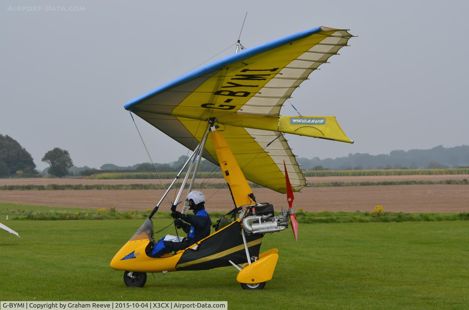 G-BYMI, 1999 Pegasus Quantum 15 C/N 7533, Just landed at Northrepps.