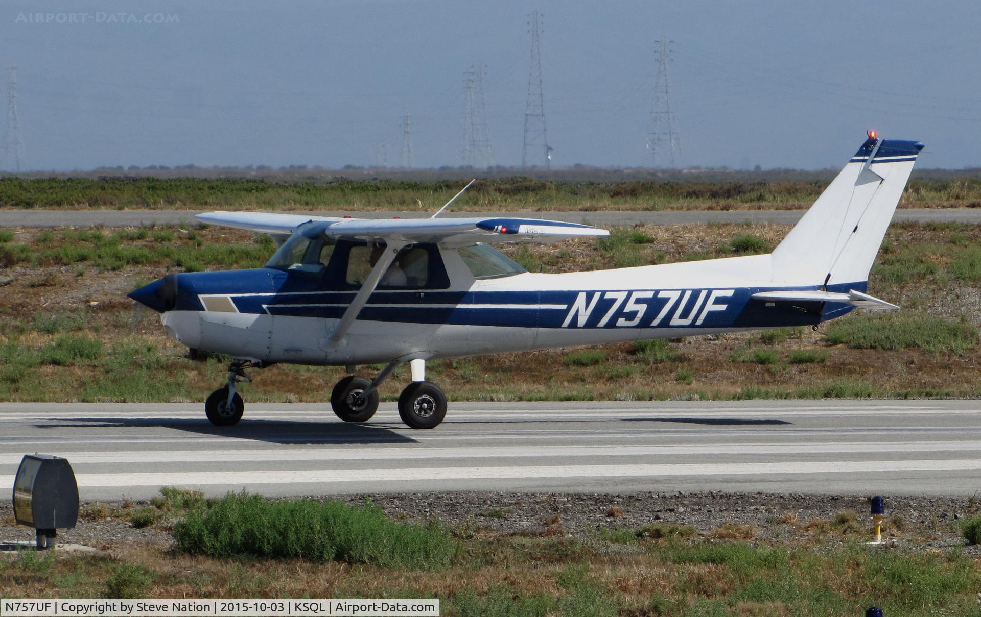 N757UF, 1977 Cessna 152 C/N 15280009, 1977 Cessna 152 rolling on takeoff @ San Carlos Airport, CA