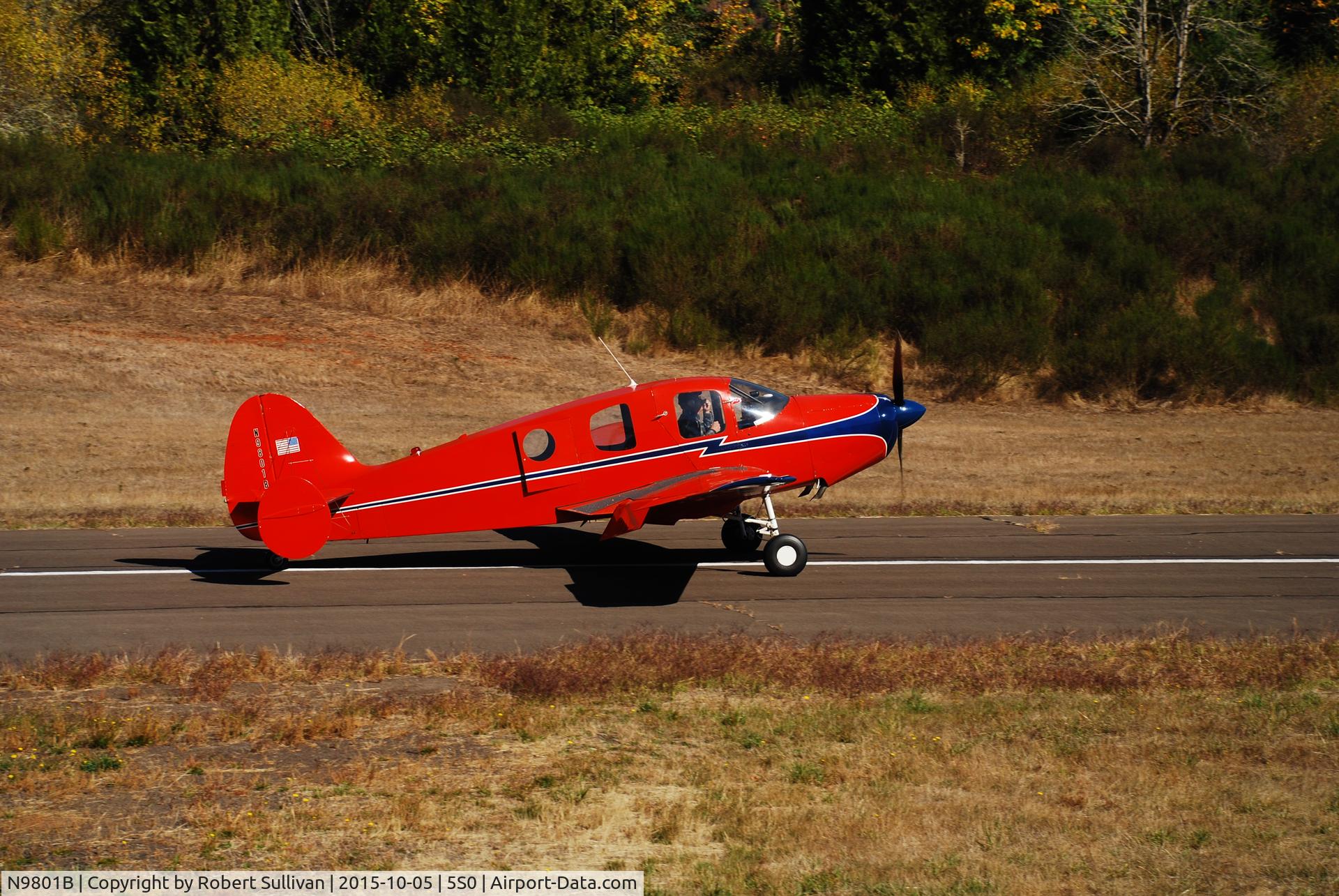 N9801B, 1958 Bellanca 14-19-2 Cruisair Senior C/N 4053, A beautiful mountain morning with a gleaming Bellanca landing at Oakridge State Airport