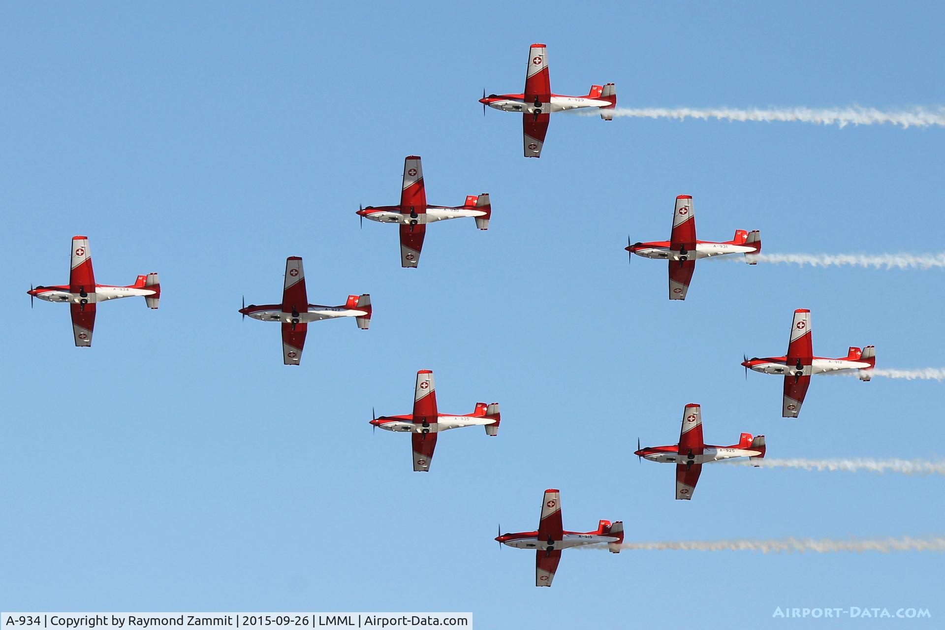 A-934, 1983 Pilatus PC-7 Turbo Trainer C/N 342, Pilatus PC-7s of the Swiss Air Force Aerobatic Team